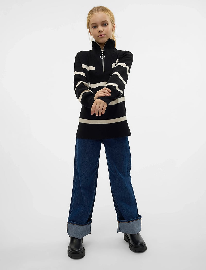 Vero Moda Girl - VMSABA LS HIGHNECK BLOUSE GA GIRL NOOS - neulepuserot - black - 3