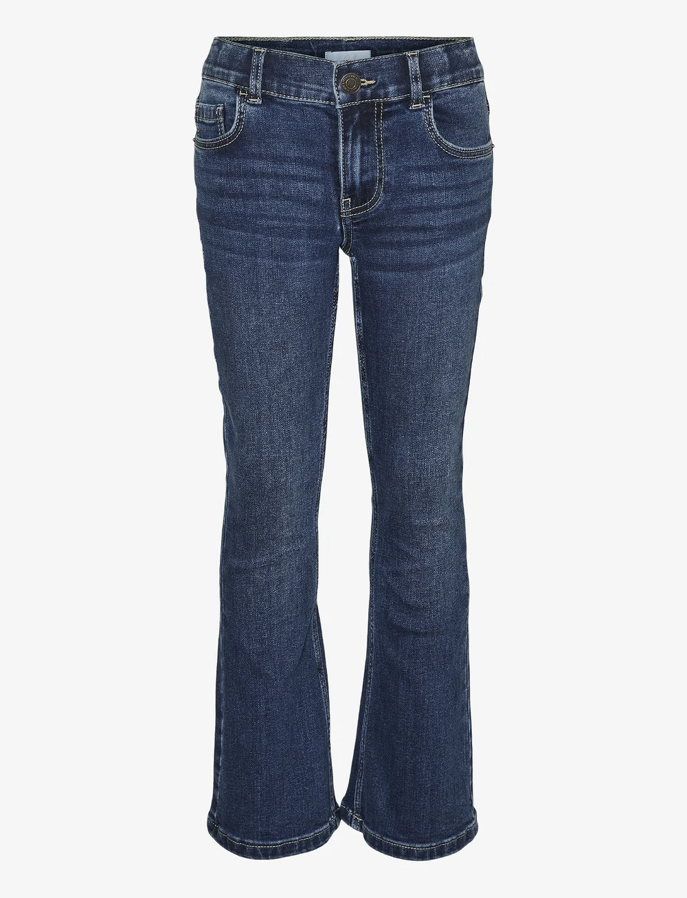 Vero Moda Girl - VMRIVER HR FLARED J VI3448 GIRL GA NOOS - tavalised teksad - dark blue denim - 1
