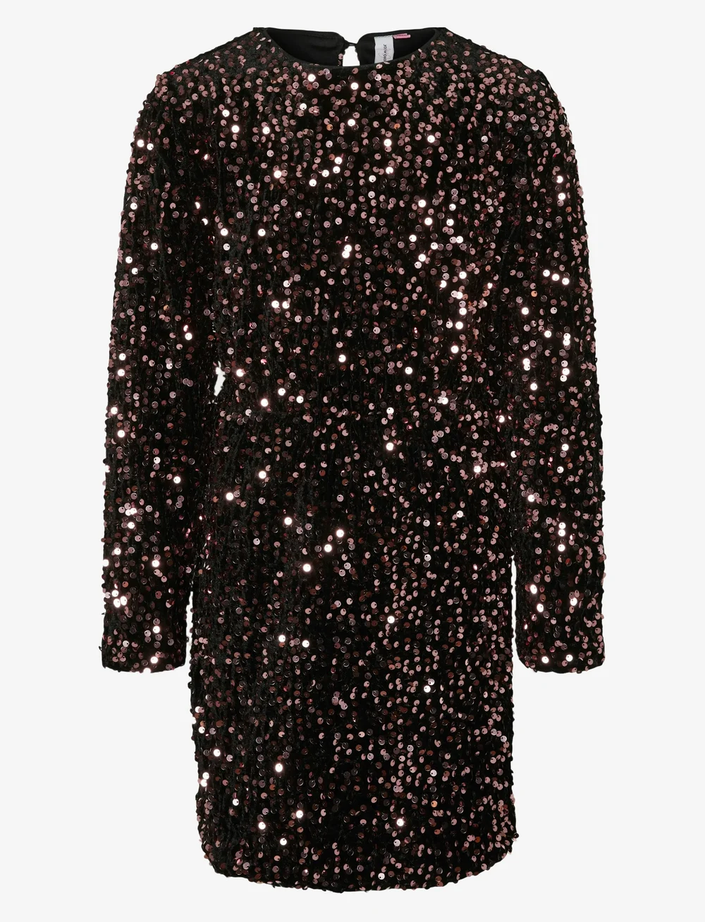 Vero Moda Girl - VMBELLA SEQUIN LS SHORT DRESS JRS GIRL - partykleider - black - 0