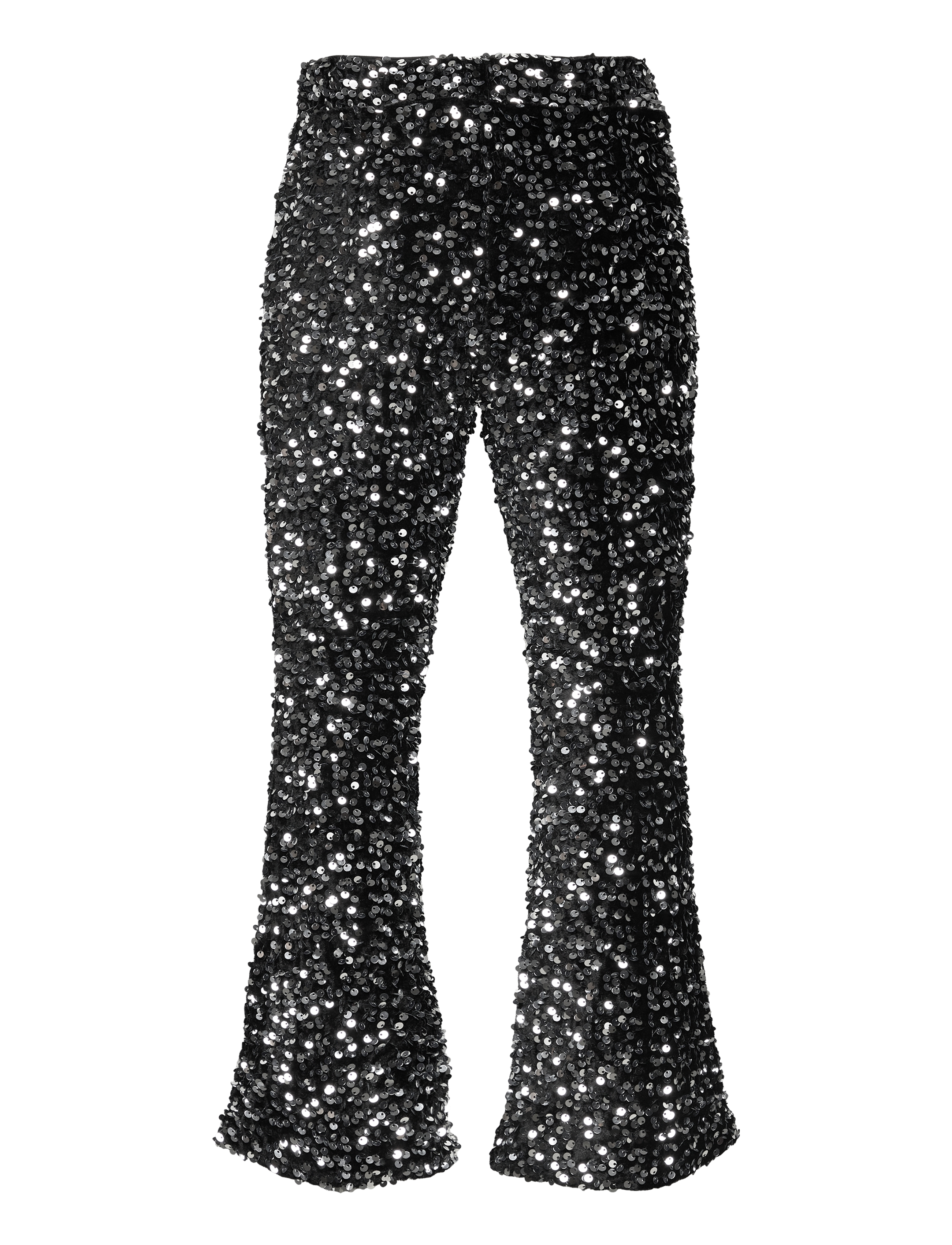 Vero Moda Girl - VMBELLA SEQUINS HW FLARED PANT JRS GIRL - die niedrigsten preise - black - 1