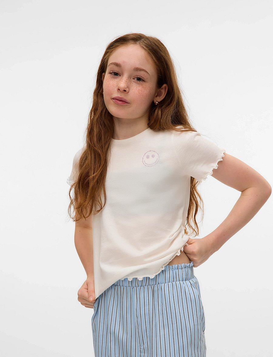 Vero Moda Girl - VMLILO SS TOP BOX JRS GIRL - snow white - 0