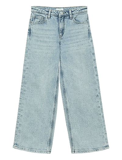 Vero Moda Girl VMTESSA HR WIDE JEANS RA339 GIRL NOOS - Hosen mit weitem Bein - LIGHT BLUE DENIM / blue