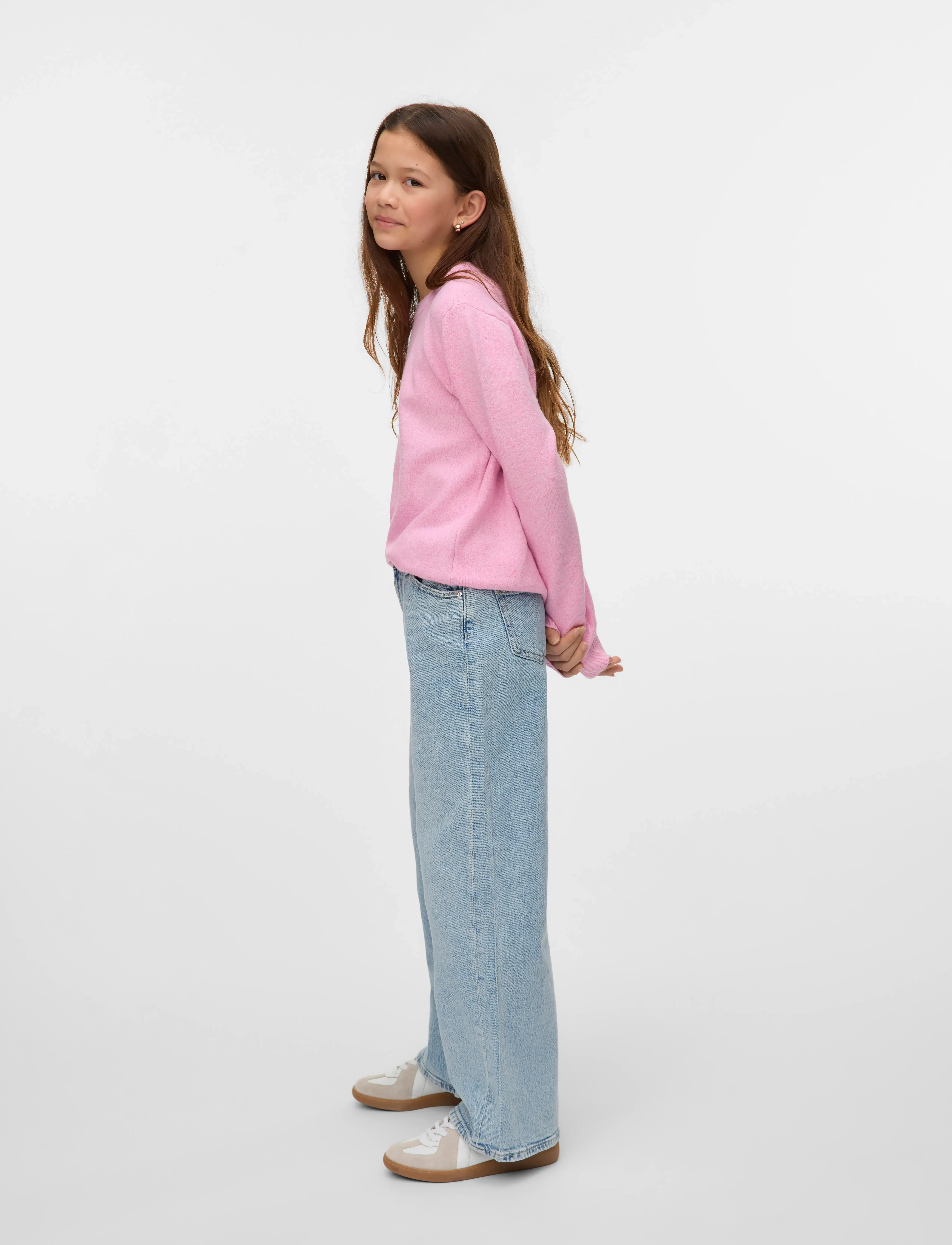 Vero Moda Girl - VMTESSA HR WIDE JEANS RA339 GIRL NOOS - pantalons larges - light blue denim - 2