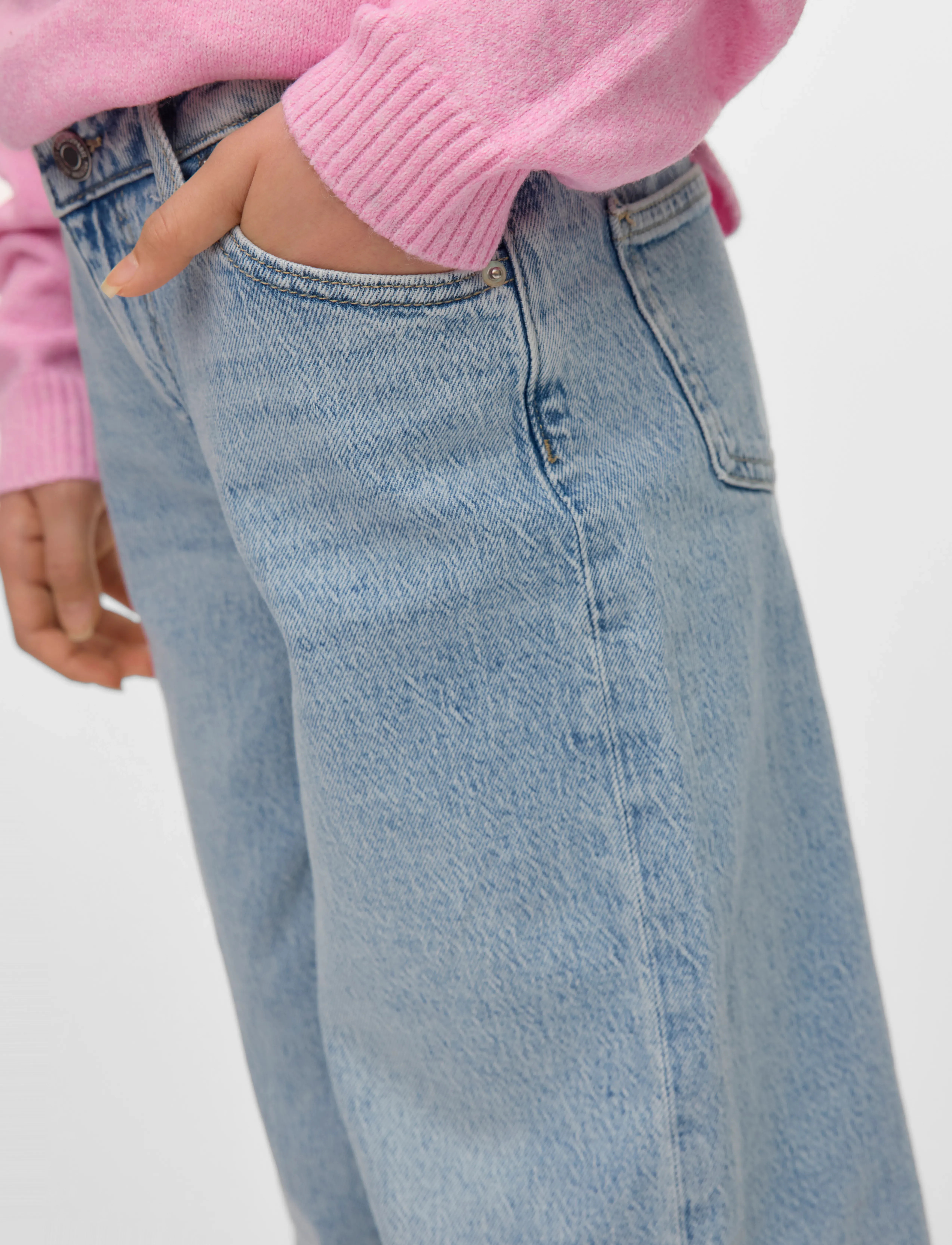 Vero Moda Girl - VMTESSA HR WIDE JEANS RA339 GIRL NOOS - pantalons larges - light blue denim - 3