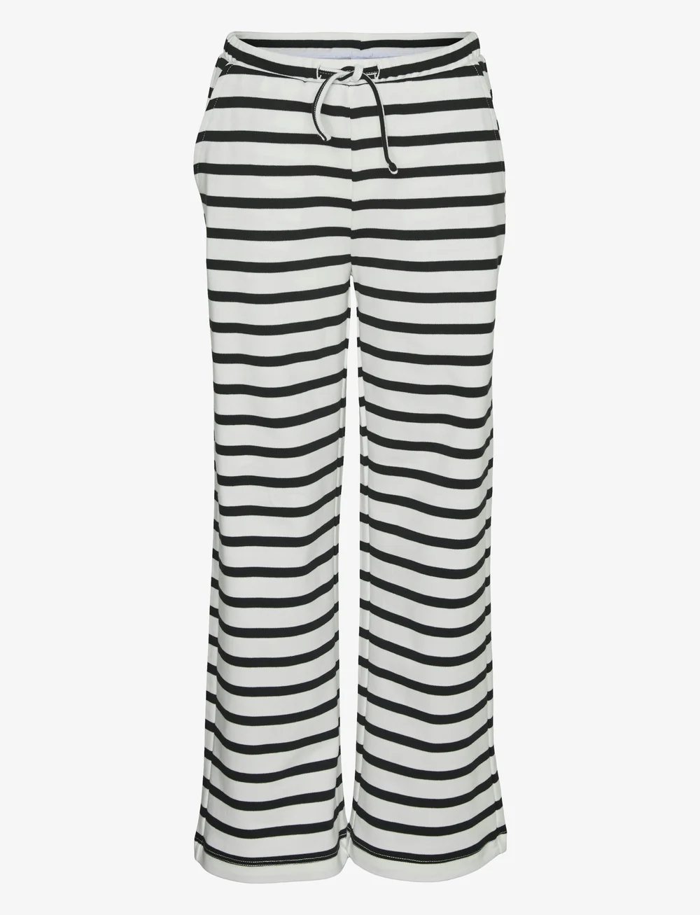 Vero Moda Girl - VMTALA STRIPE HW WIDE PANT JRS GIRL - sweatpants - snow white - 0