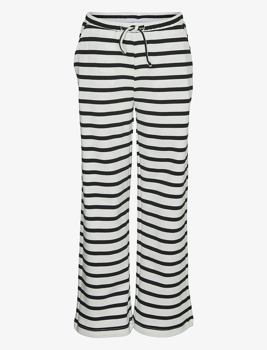 Vero Moda Girl - VMTALA STRIPE HW WIDE PANT JRS GIRL - sweatpants - snow white - 0