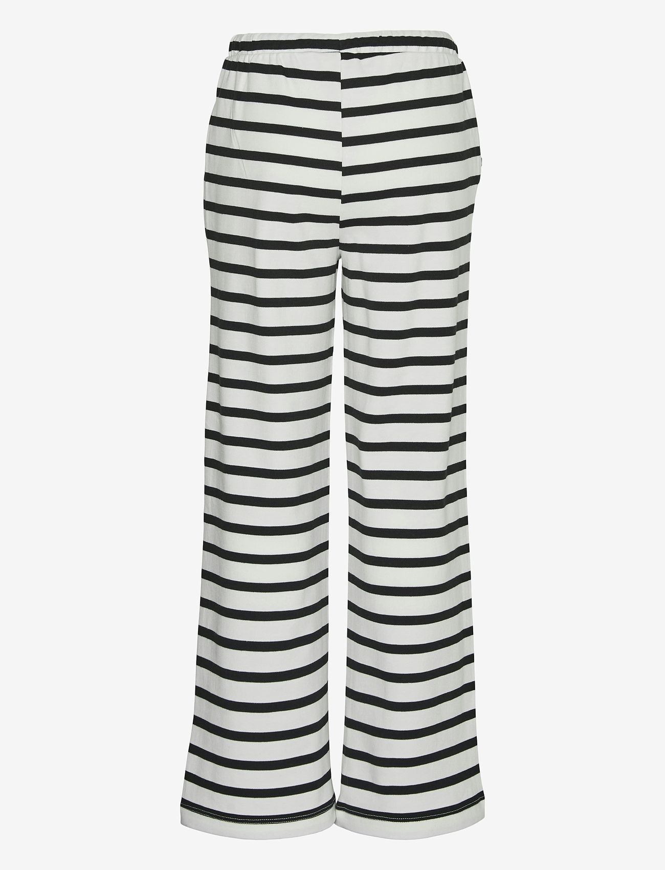 Vero Moda Girl - VMTALA STRIPE HW WIDE PANT JRS GIRL - mjukisbyxor - snow white - 1