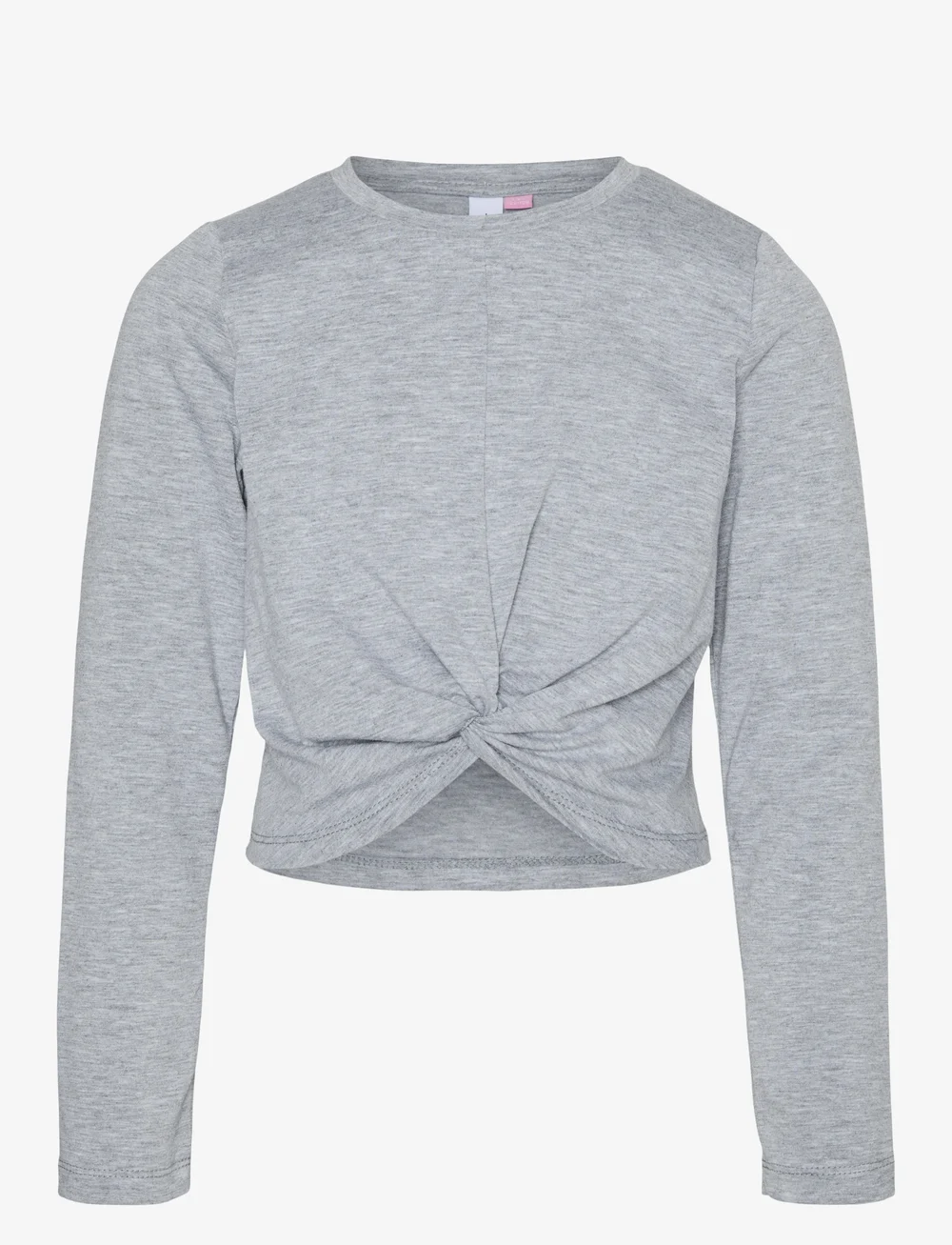 Vero Moda Girl - VMJOY LS KNOT TOP JRS GIRL - langärmelig - light grey melange - 0