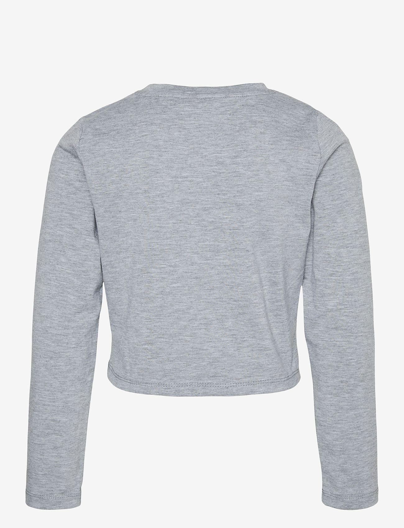 Vero Moda Girl - VMJOY LS KNOT TOP JRS GIRL - langærmede t-shirts - light grey melange - 1