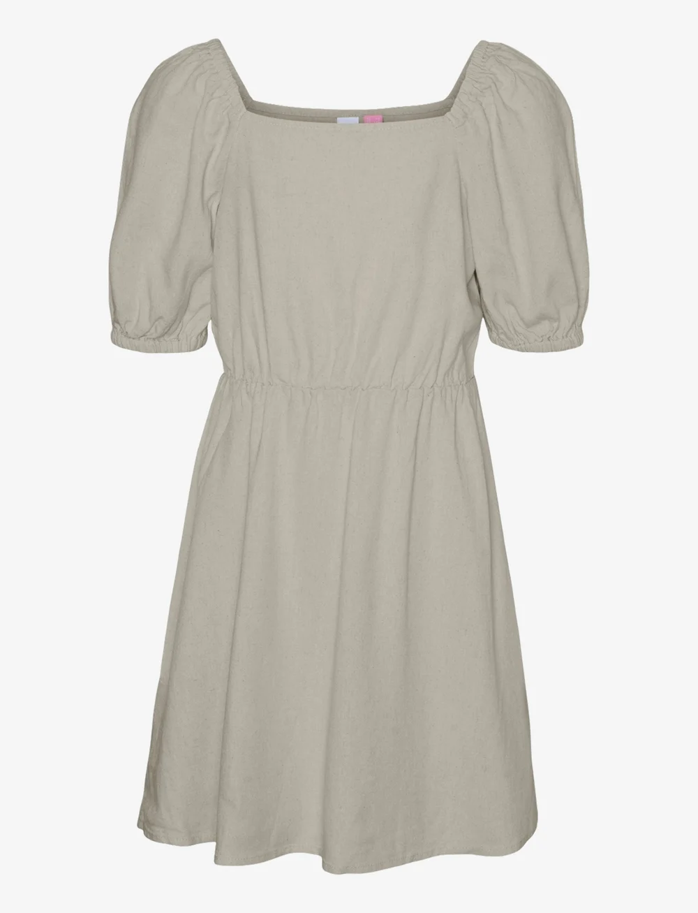 Vero Moda Girl - VMMYMILO S/S SHORT DRESS WVN GA GIRL - kortärmade vardagsklänningar - silver lining - 1