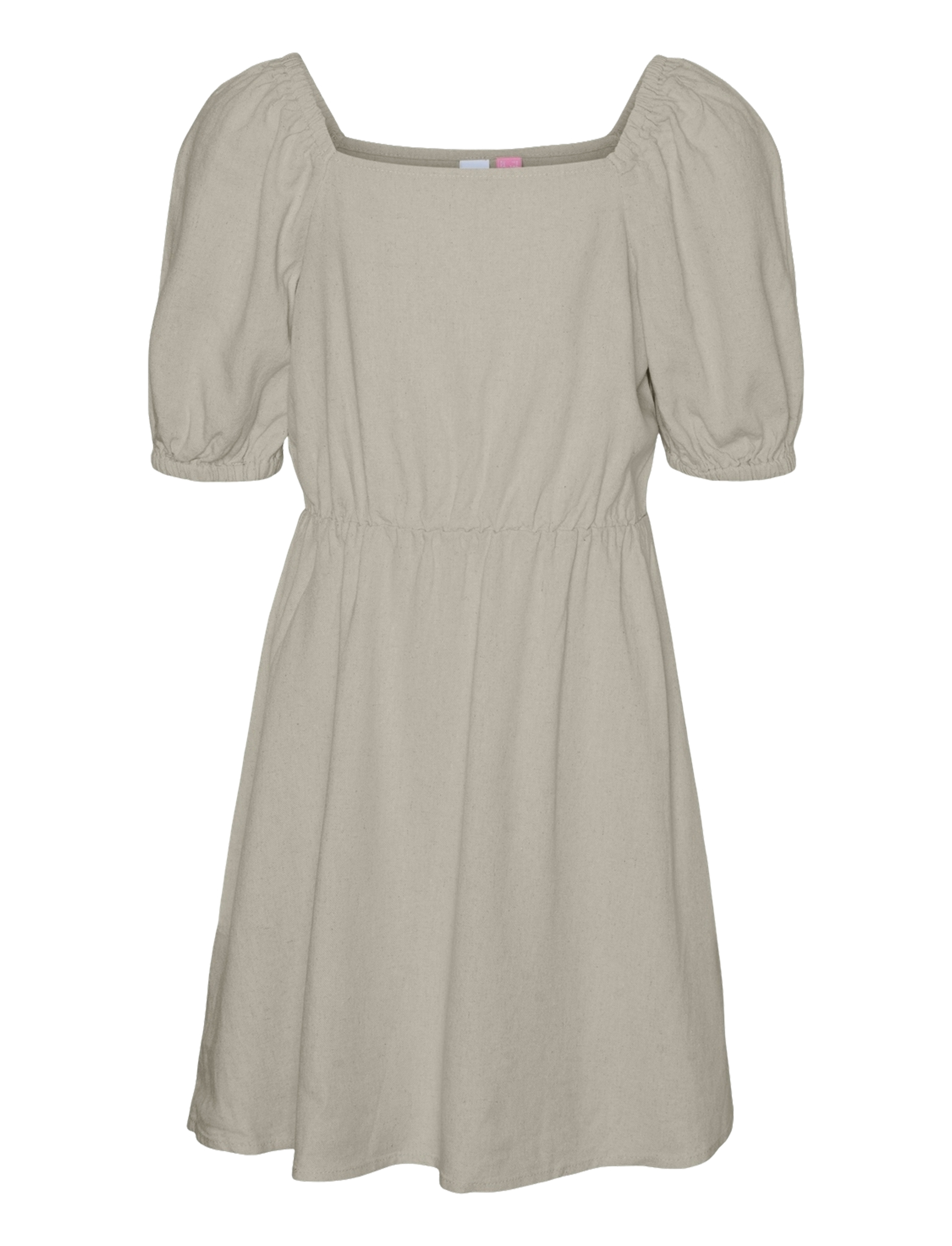 Vero Moda Girl VMMYMILO S/S SHORT DRESS WVN GA GIRL - Kläder - SILVER LINING / beige