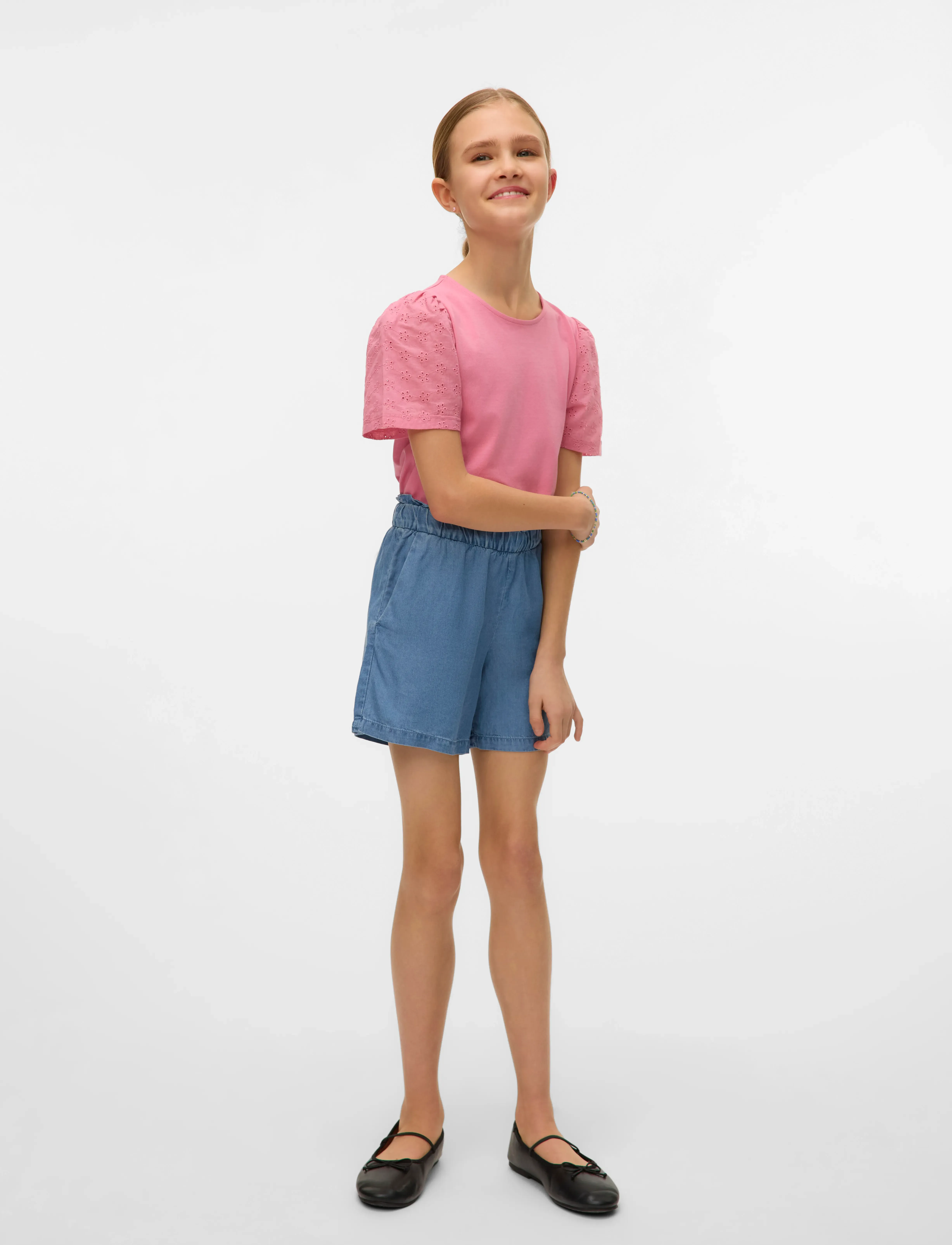 Vero Moda Girl VMPANNA PUFF SS TOP JRS GIRL - Toppe og t-shirts - WILD ROSE / pink/rose