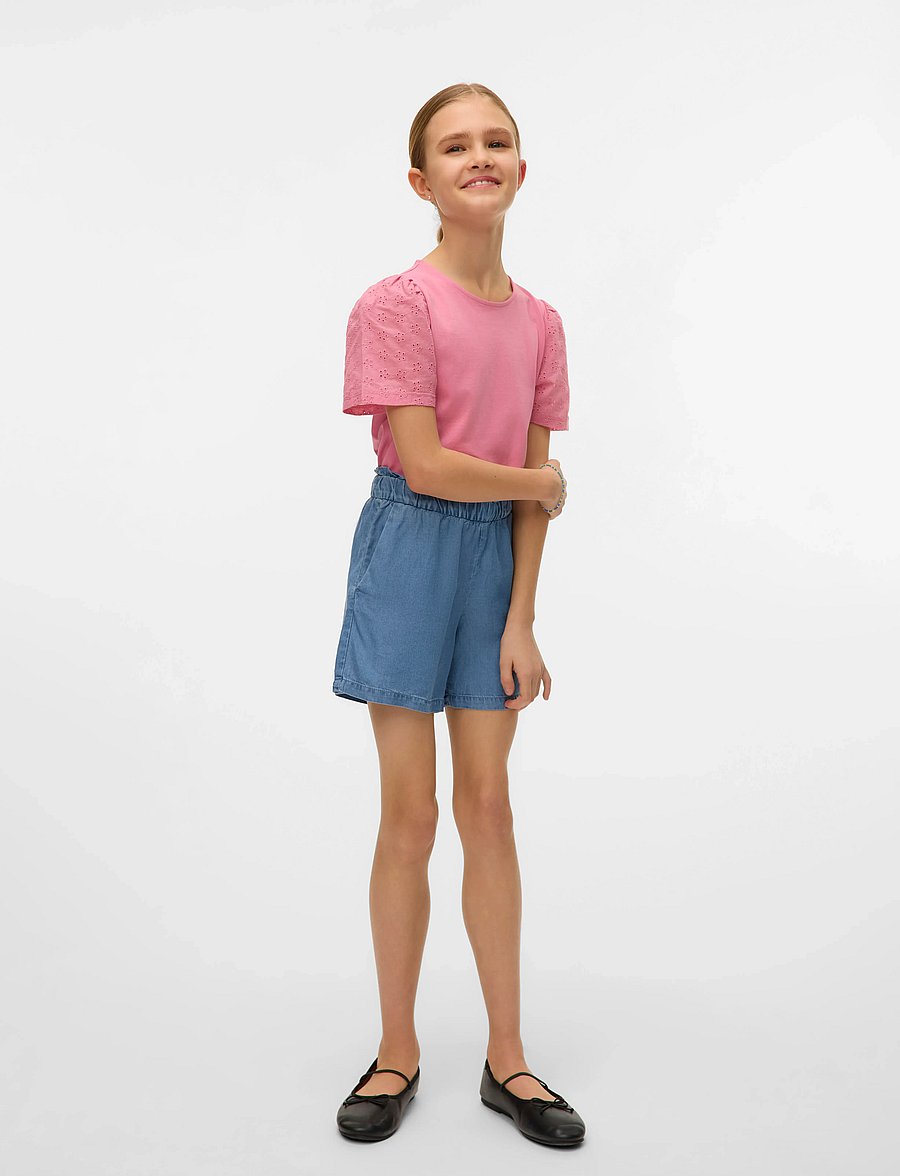Vero Moda Girl - VMPANNA PUFF SS TOP JRS GIRL - wild rose - 0