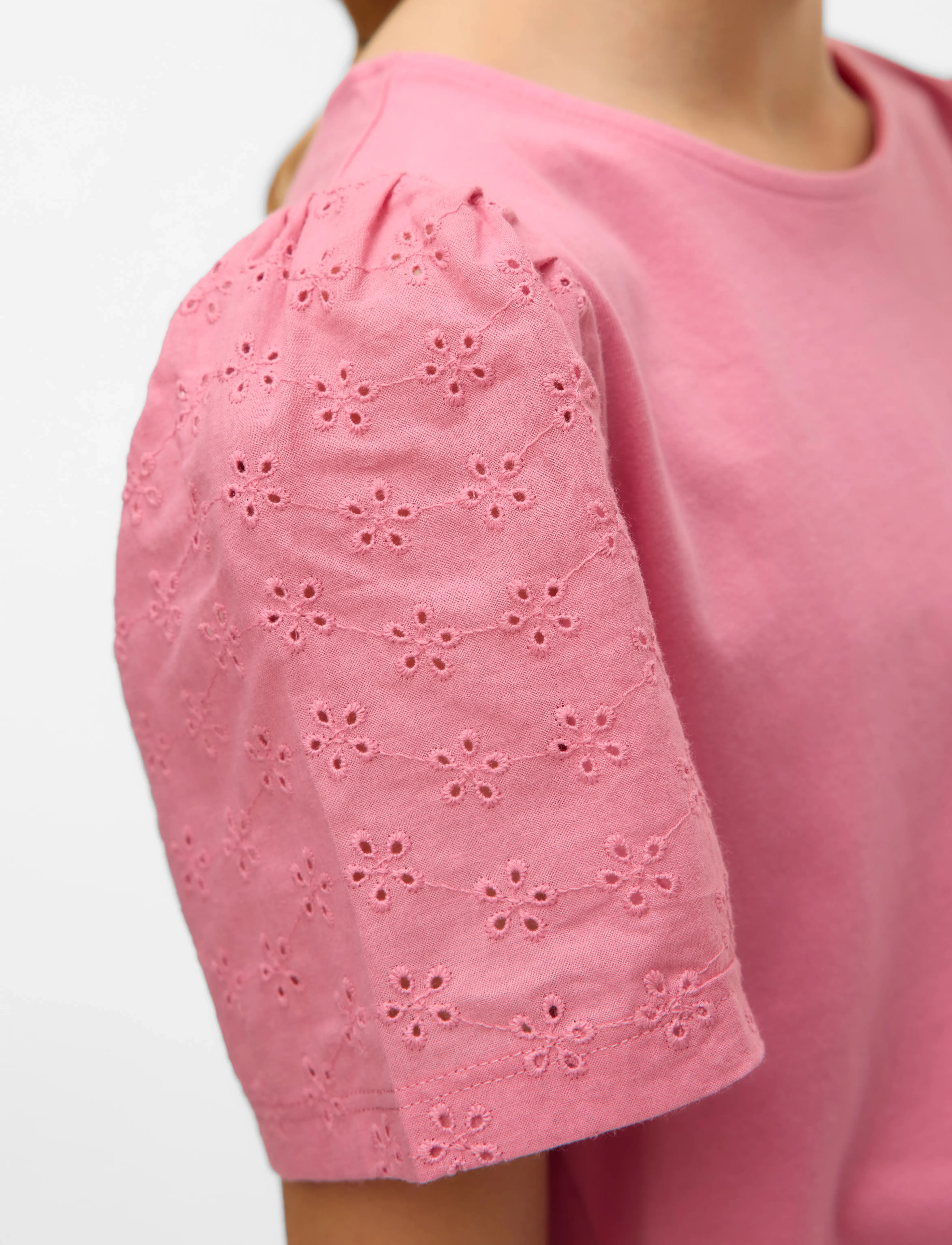 Vero Moda Girl - VMPANNA PUFF SS TOP JRS GIRL - wild rose - 3