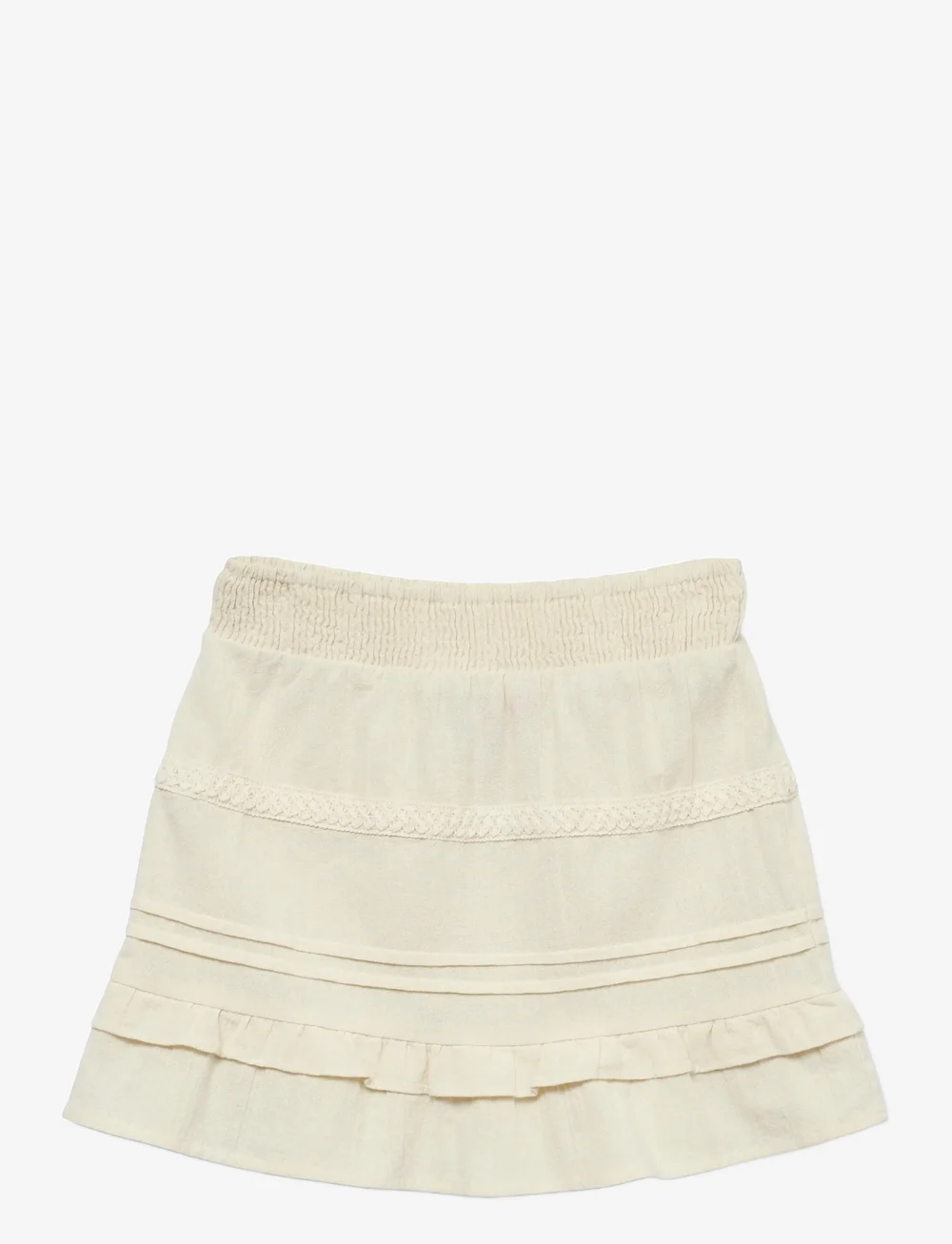 Vero Moda Girl - VMPRETTY SHORT SKIRT WVN GA GIRL - miniseelikud - oatmeal - 0