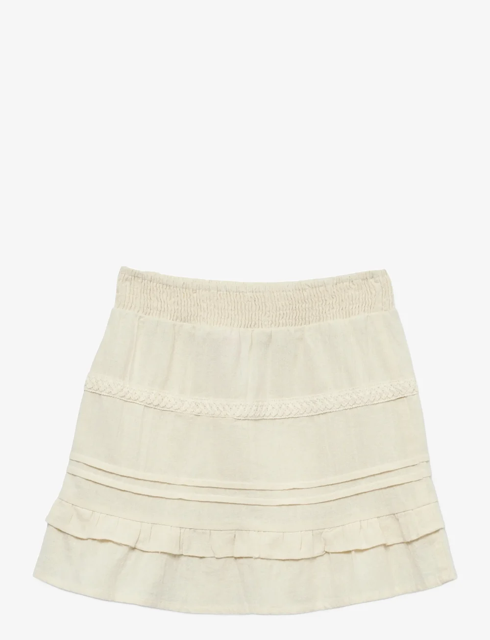 Vero Moda Girl - VMPRETTY SHORT SKIRT WVN GA GIRL - miniseelikud - oatmeal - 1