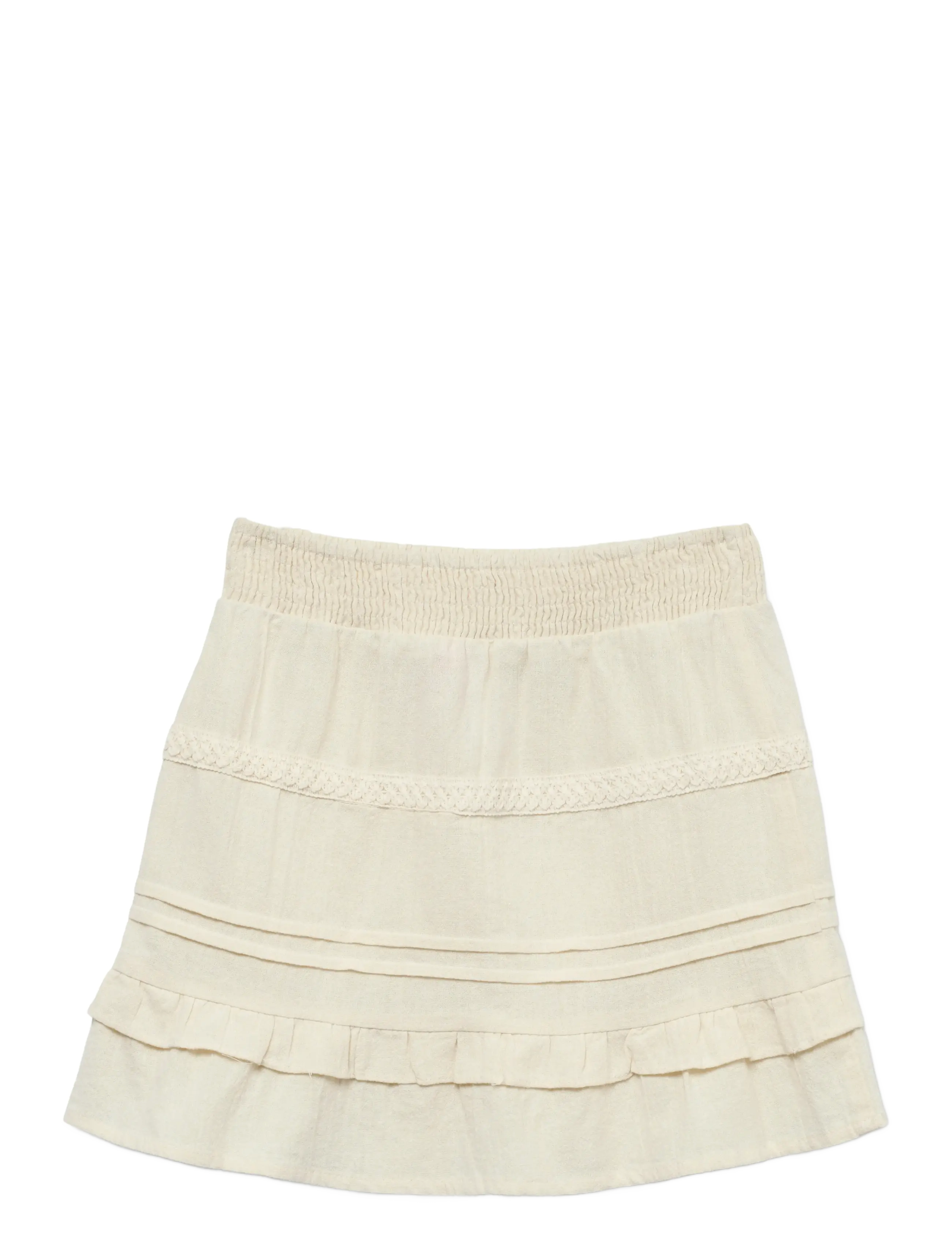 Vero Moda Girl - VMPRETTY SHORT SKIRT WVN GA GIRL - jupes courtes - oatmeal - 1