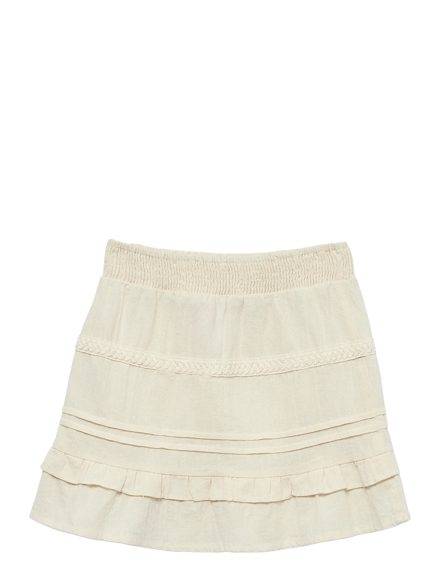 Vero Moda Girl - VMPRETTY SHORT SKIRT WVN GA GIRL - jupes courtes - oatmeal - 1