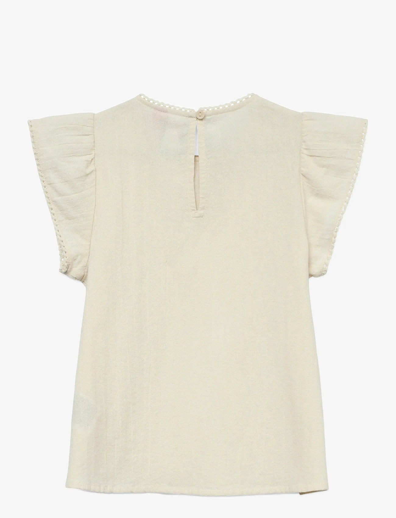 Vero Moda Girl - VMPRETTY SS TOP WVN GA GIRL - blusen & tuniken - oatmeal - 1