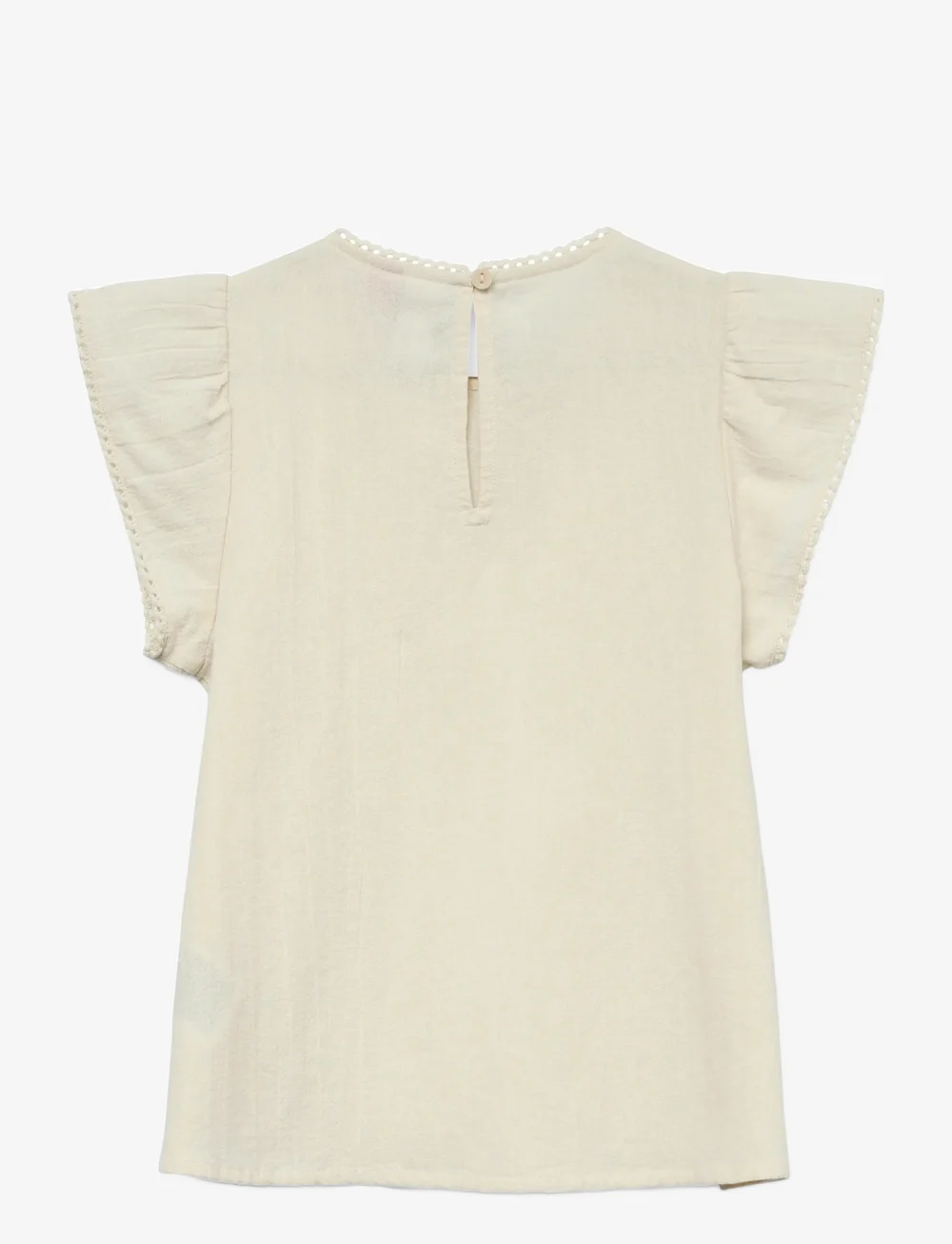 Vero Moda Girl - VMPRETTY SS TOP WVN GA GIRL - pluusid ja tuunikad - oatmeal - 1