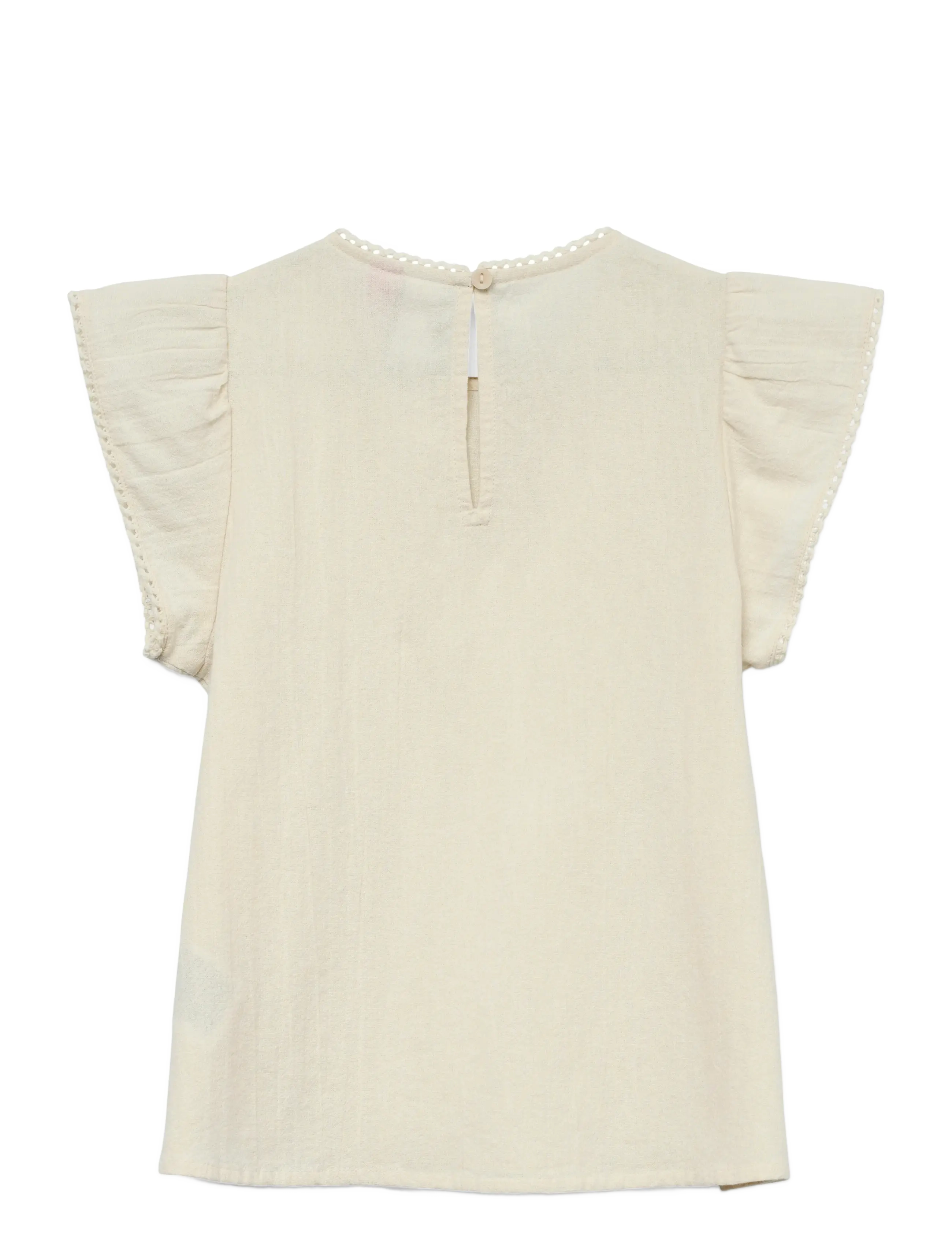 Vero Moda Girl - VMPRETTY SS TOP WVN GA GIRL - chemisiers & tuniques - oatmeal - 1