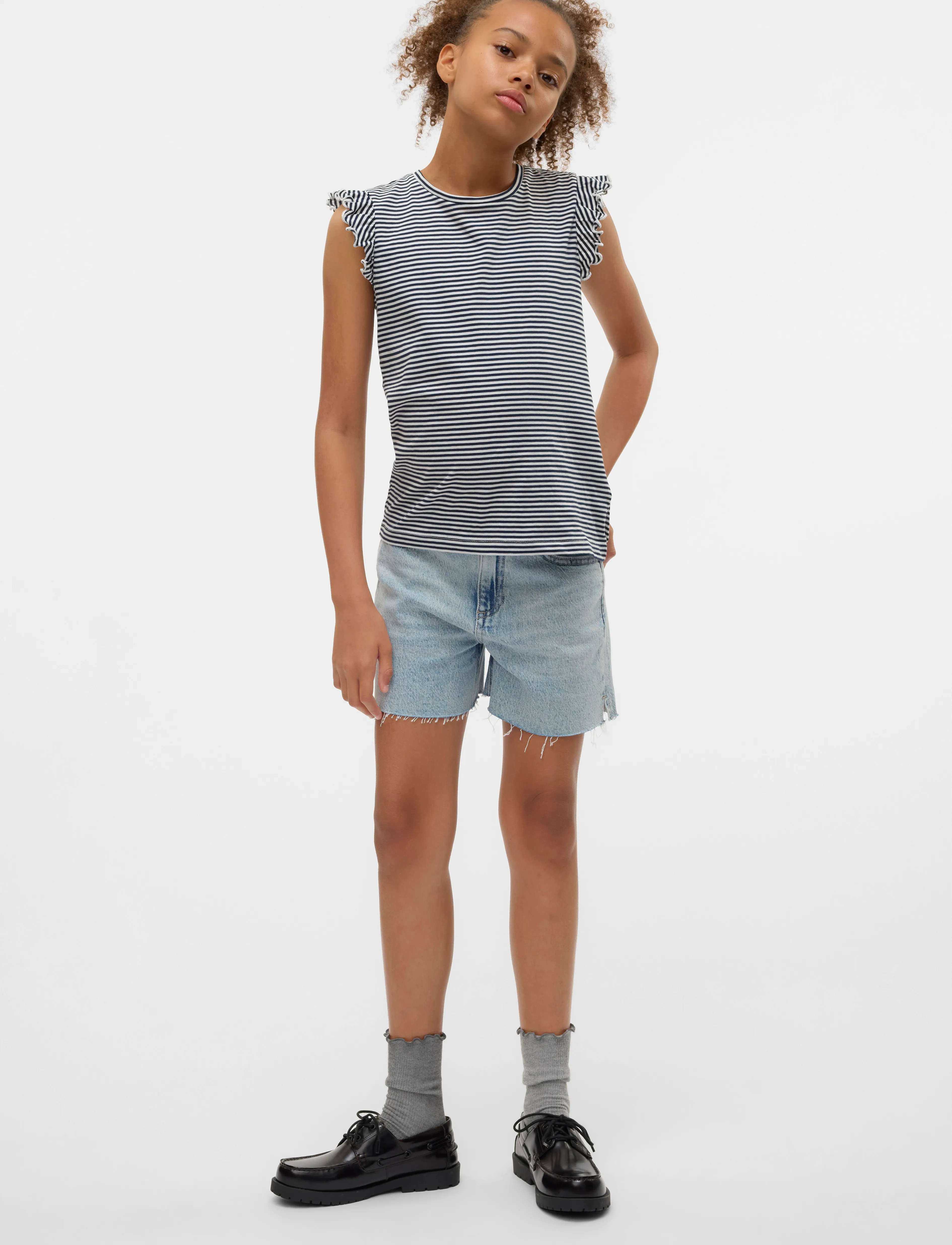 Vero Moda Girl - VMFRIDA SHORT DENIM SHORTS RA339 GIRL - light blue denim - 2