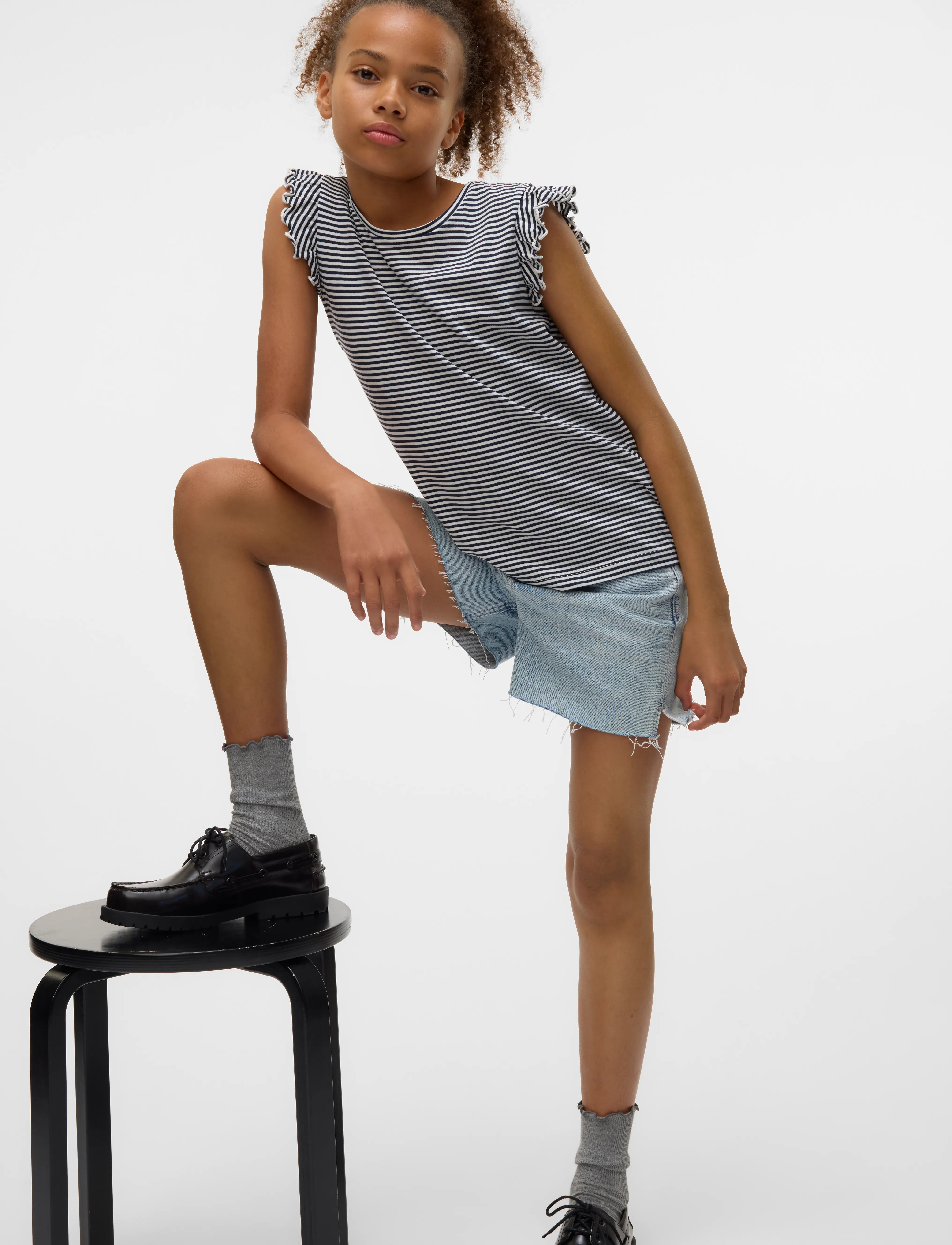 Vero Moda Girl - VMFRIDA SHORT DENIM SHORTS RA339 GIRL - light blue denim - 4