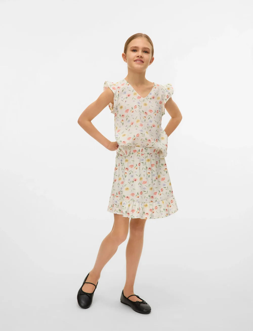 Vero Moda Girl - VMJOSIE MARIGOLD SL TOP WVN GIRL - blusen & tuniken - birch - 3