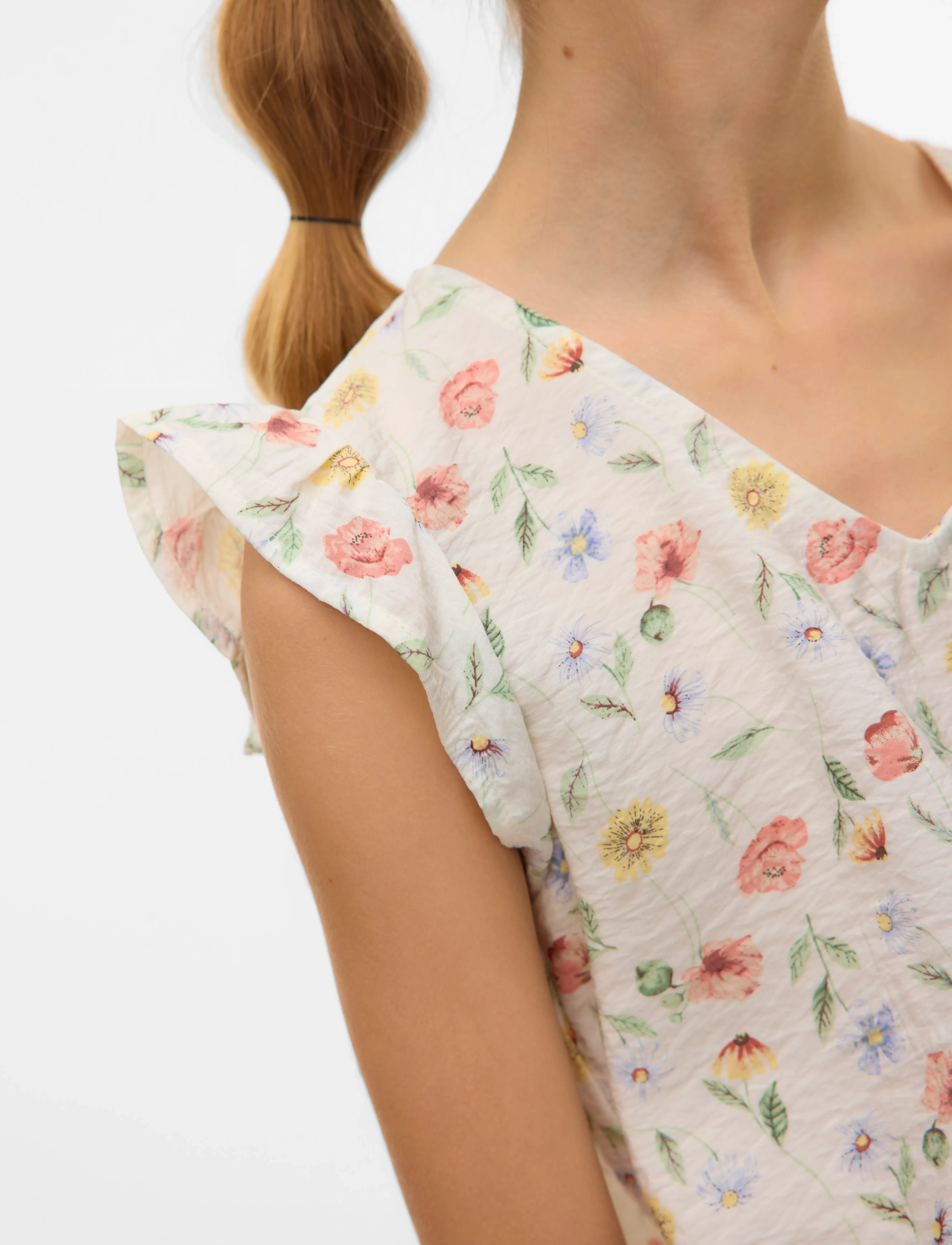 Vero Moda Girl - VMJOSIE MARIGOLD SL TOP WVN GIRL - chemisiers & tuniques - birch - 4