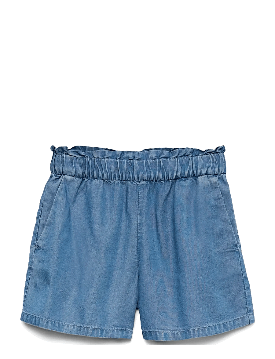Vero Moda Girl - VMHARPER HR PULL ON FRILL SHORTS GIRL - medium blue denim - 0