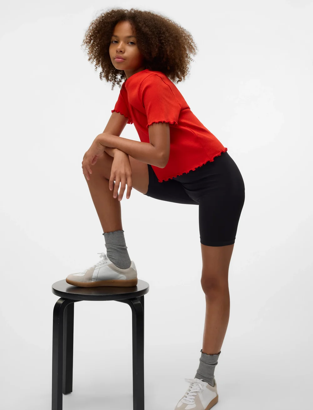 Vero Moda Girl - VMHOLLY SEAMLESS BIKER SHORTS GIRL - ratturipüksid - black - 2