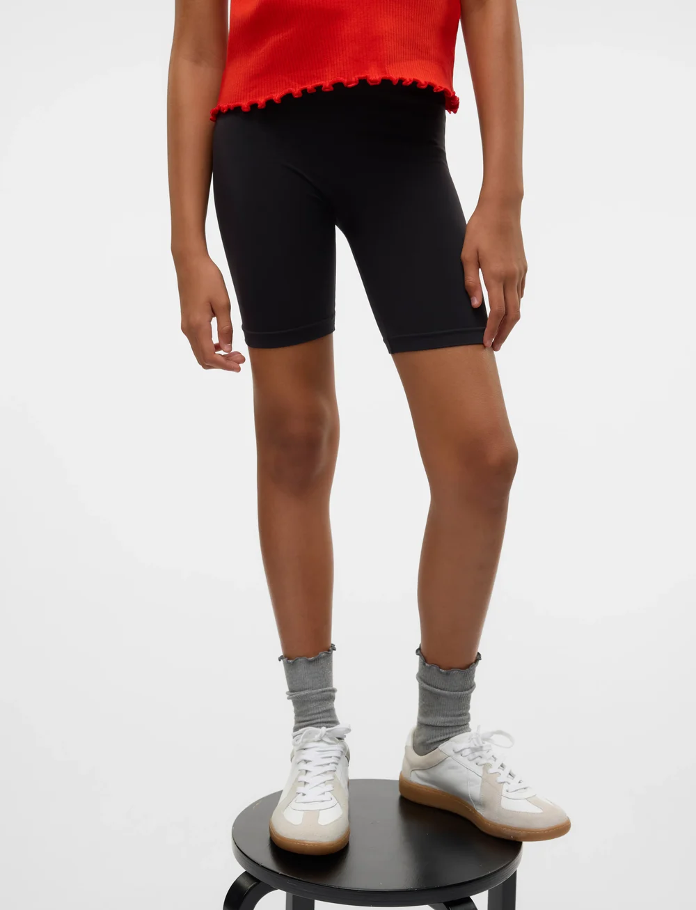 Vero Moda Girl - VMHOLLY SEAMLESS BIKER SHORTS GIRL - ratturipüksid - black - 3