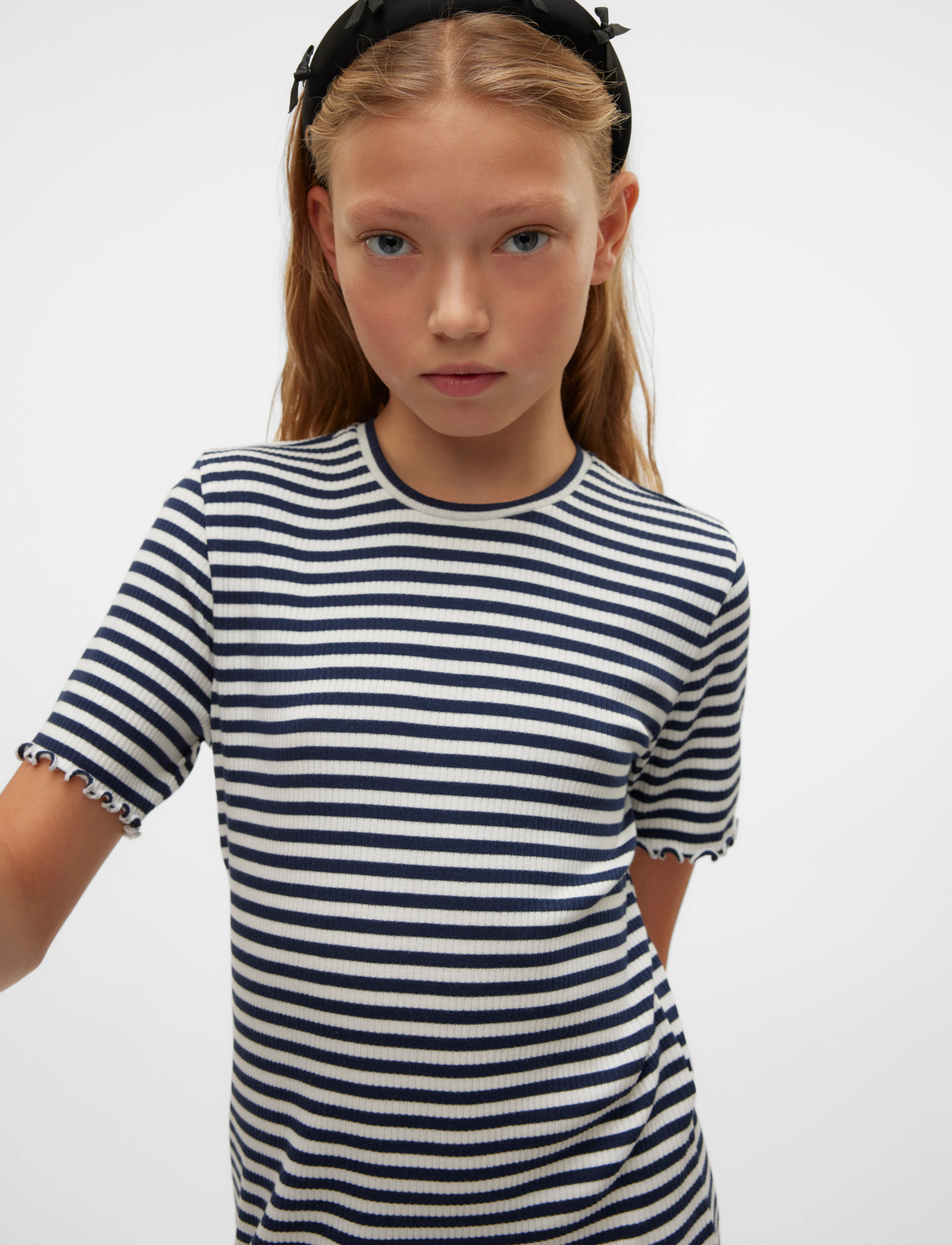Vero Moda Girl - VMVIO SS STRIPE SHORT DRESS JRSGIRL NOOS - navy blazer - 2