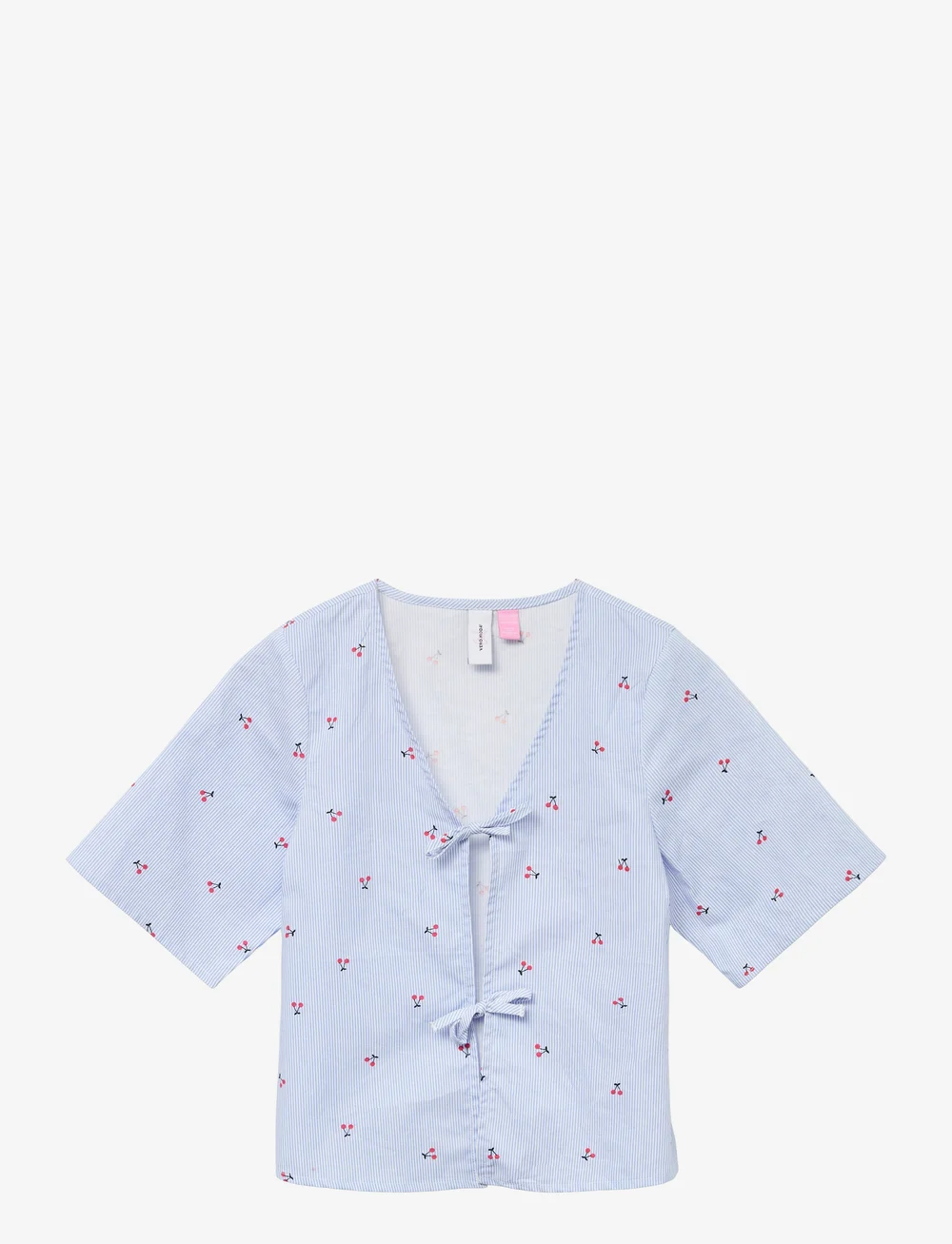 Vero Moda Girl - VMODEA 2/4 TIE TOP WVN GIRL - pluusid ja tuunikad - snow white - 1