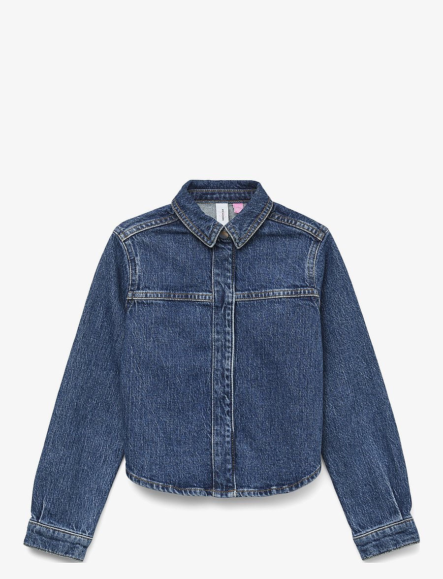 Vero Moda Girl - VMHAYDEN LS BOW DENIM SHIRT RA3040 GIRL - medium blue denim - 0