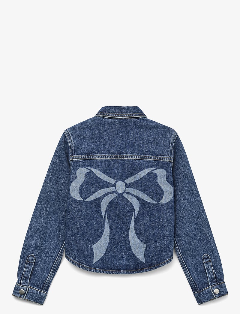 Vero Moda Girl - VMHAYDEN LS BOW DENIM SHIRT RA3040 GIRL - pikkade varrukatega särgid - medium blue denim - 1