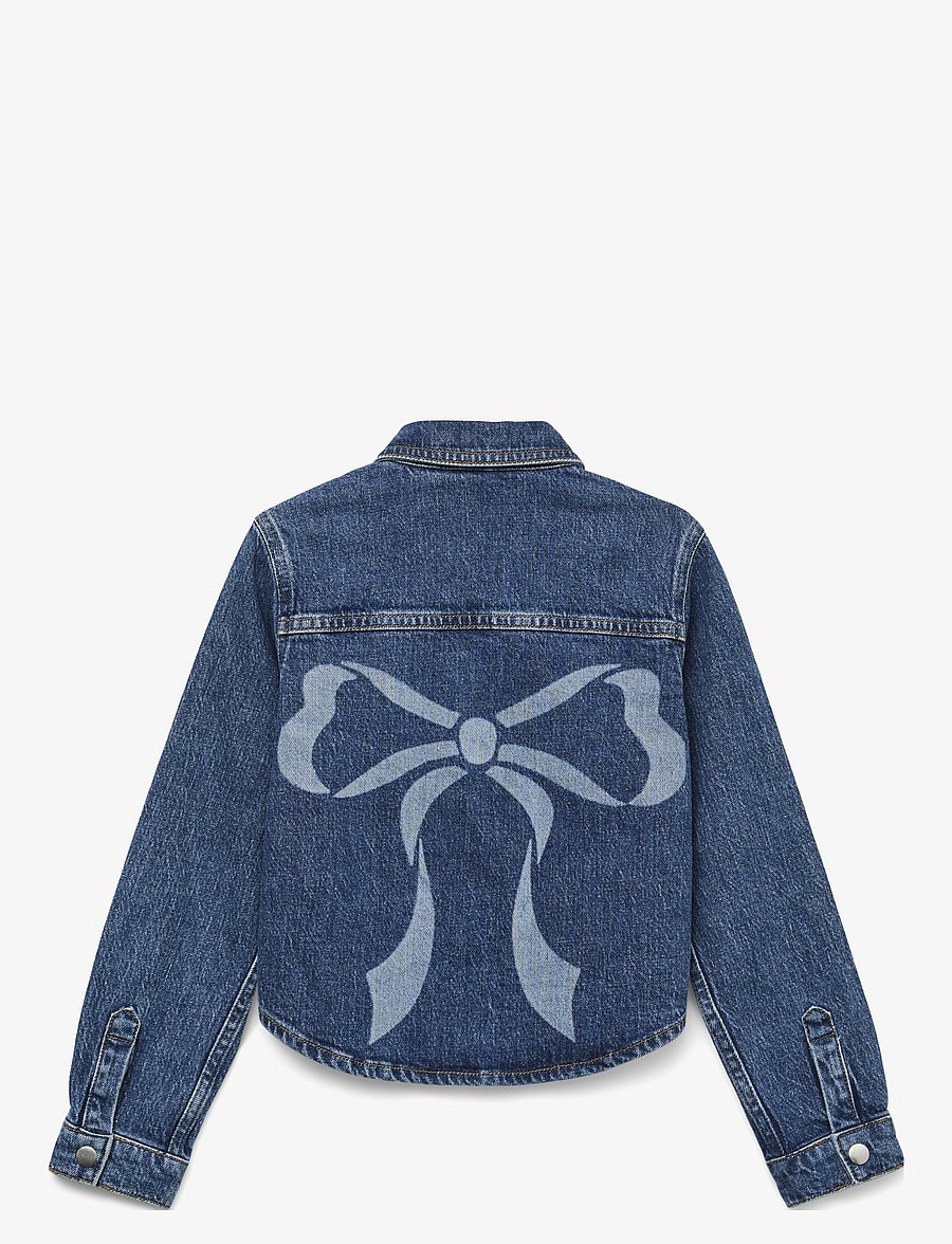 Vero Moda Girl - VMHAYDEN LS BOW DENIM SHIRT RA3040 GIRL - medium blue denim - 1