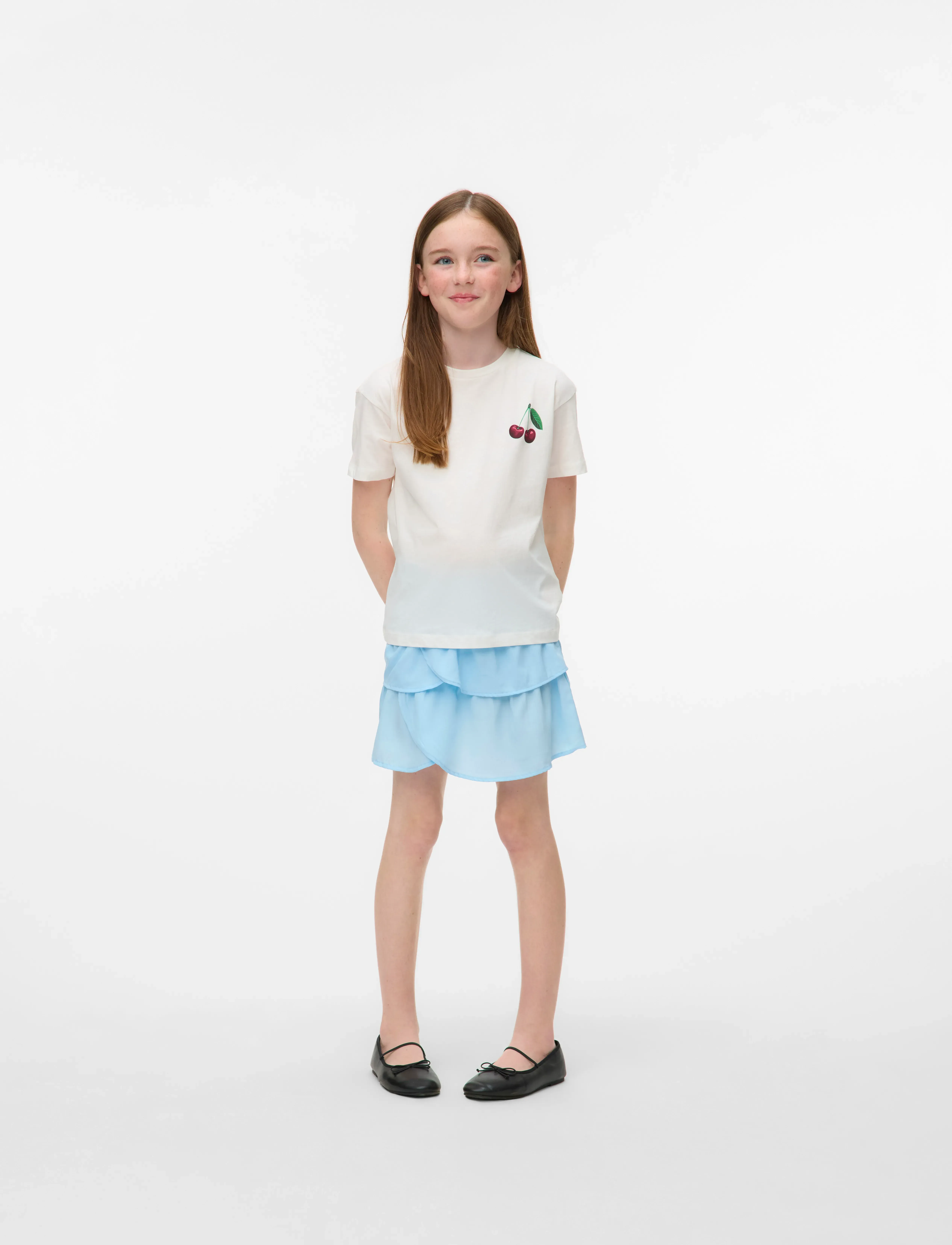 Vero Moda Girl VMEMMA SMOCK LAYER SKIRT WVN GIRL NOOS - Kjoler & Nederdele - AIRY BLUE / blue