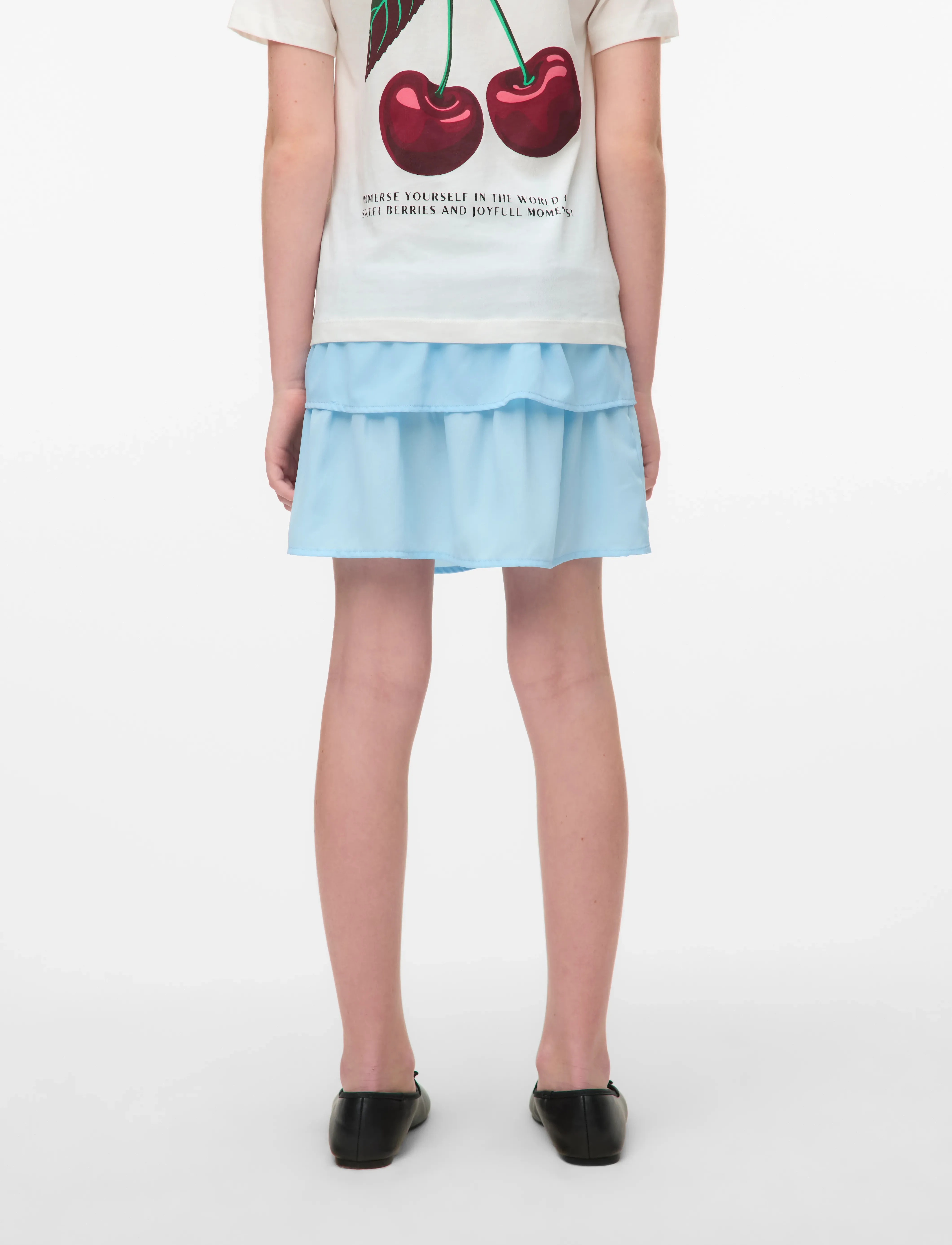 Vero Moda Girl - VMEMMA SMOCK LAYER SKIRT WVN GIRL NOOS - kurze röcke - airy blue - 3