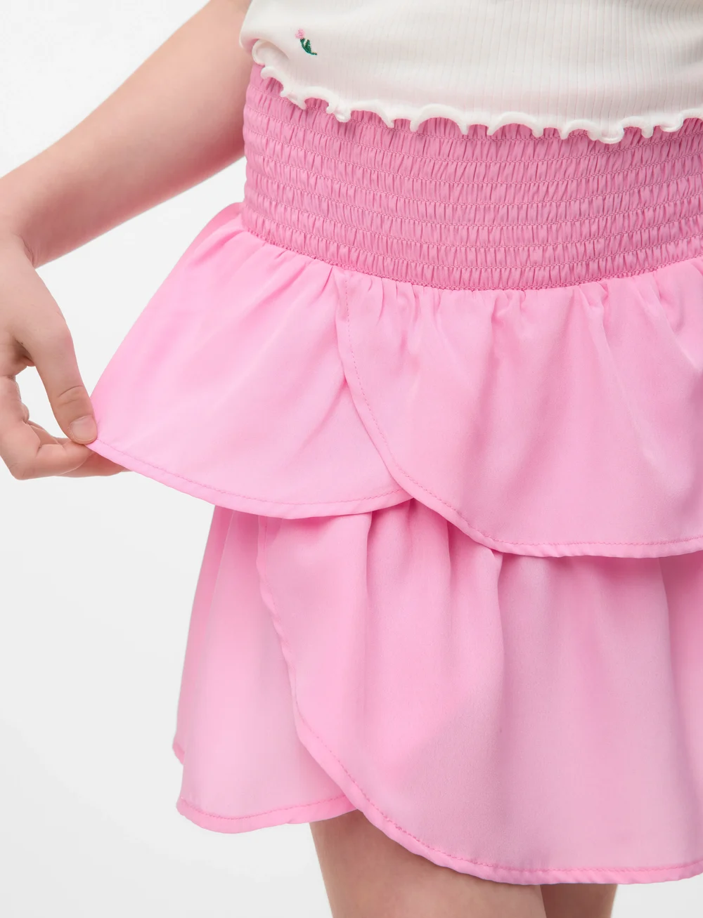 Vero Moda Girl - VMEMMA SMOCK LAYER SHORT SKIRT WVN GIRL - miniseelikud - bonbon - 3