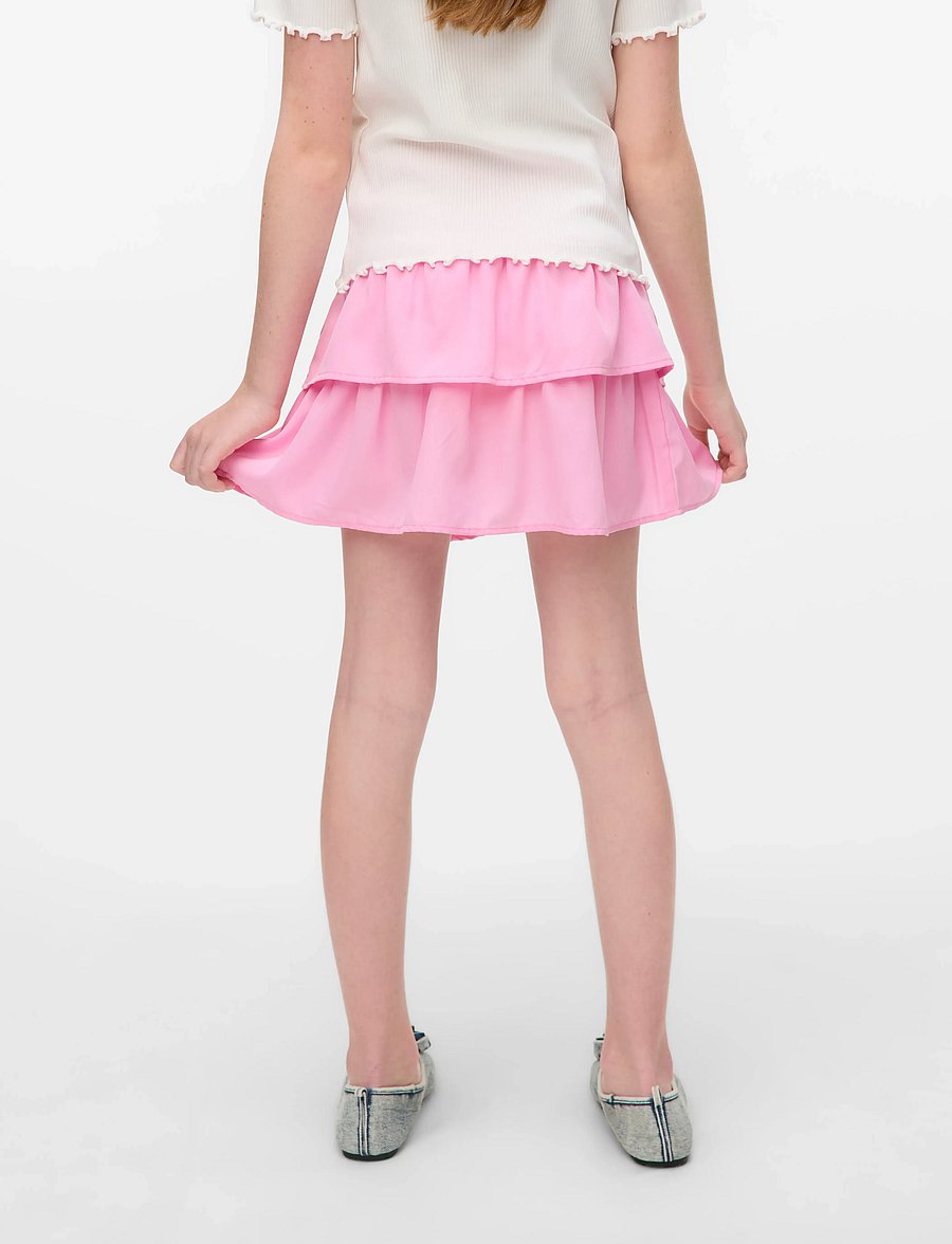 Vero Moda Girl - VMEMMA SMOCK LAYER SKIRT WVN GIRL NOOS - trumpi sijonai - bonbon - 4
