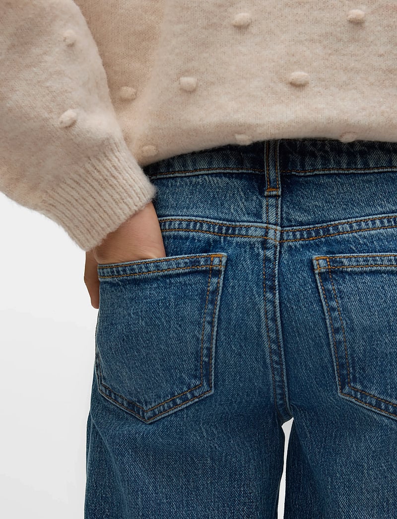 Vero Moda Girl - VMTESSA HR WIDE JEANS RA3033 GIRL NOOS - hosen mit weitem bein - medium blue denim - 3