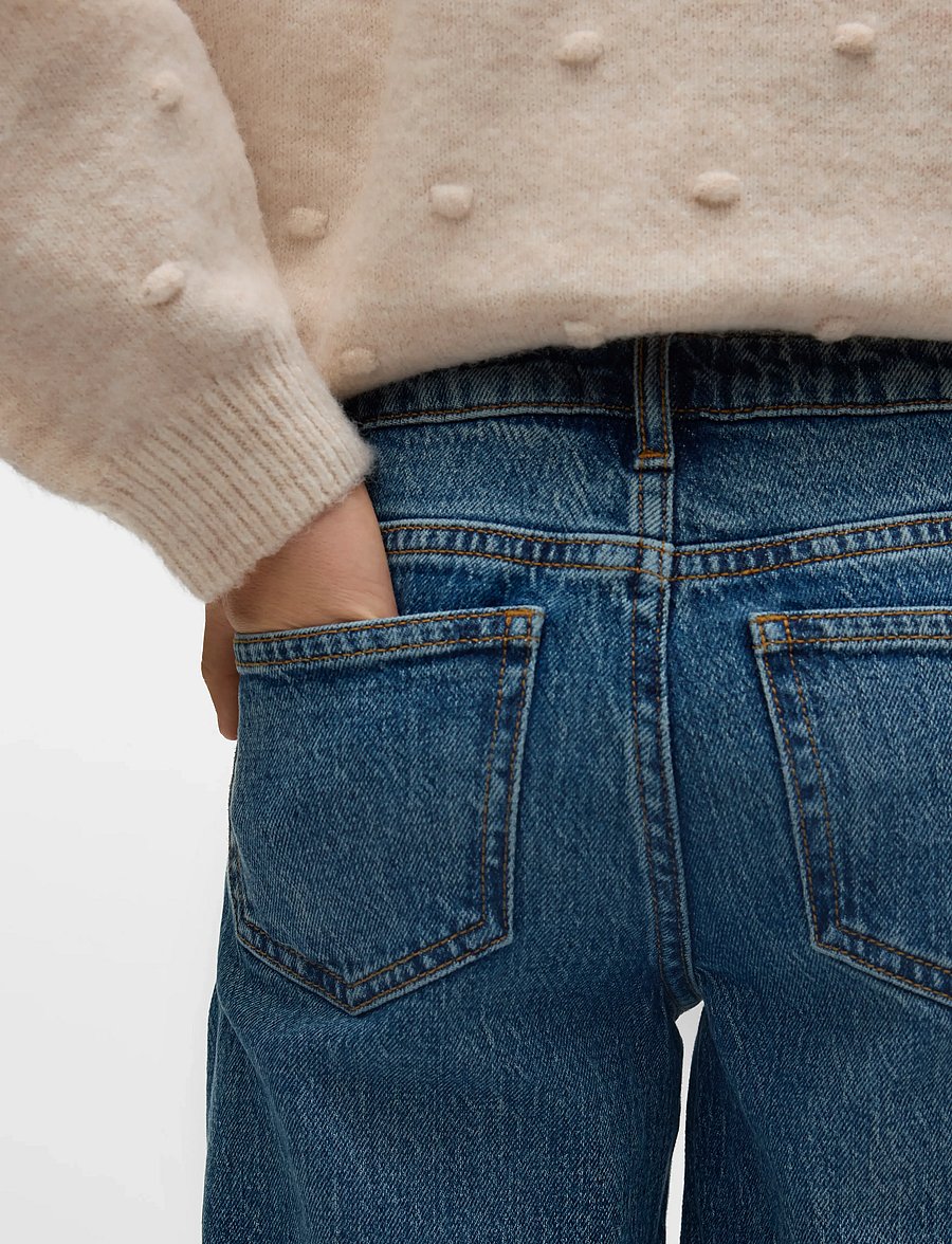 Vero Moda Girl - VMTESSA HR WIDE JEANS RA3033 GIRL NOOS - laiad teksad - medium blue denim - 3