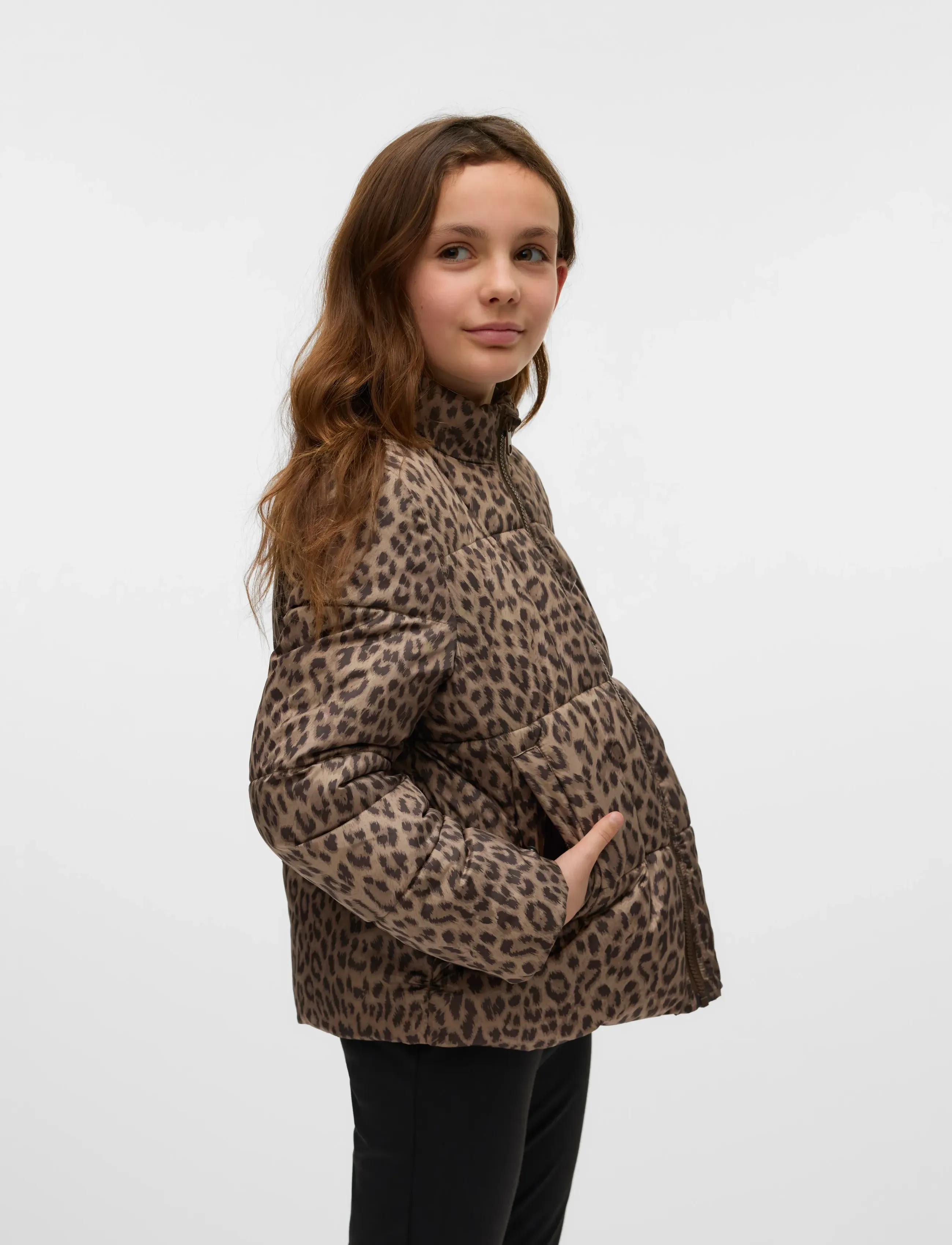 Vero Moda Girl - VMPARDA AOP JACKET GIRL - vetrarjakkar - silver mink - 4