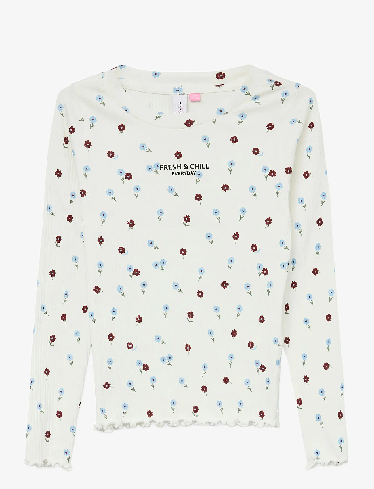 Vero Moda Girl - VMLAVENDER BLOOM LS TOP JRS GIRL - långärmade t-shirts - snow white - 0