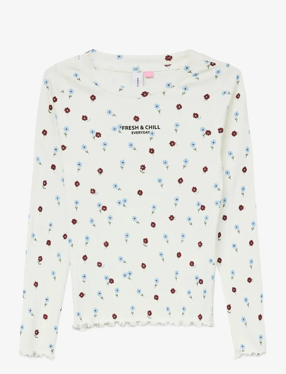 Vero Moda Girl - VMLAVENDER BLOOM LS TOP JRS GIRL - pikkade varrukatega t-särgid - snow white - 0