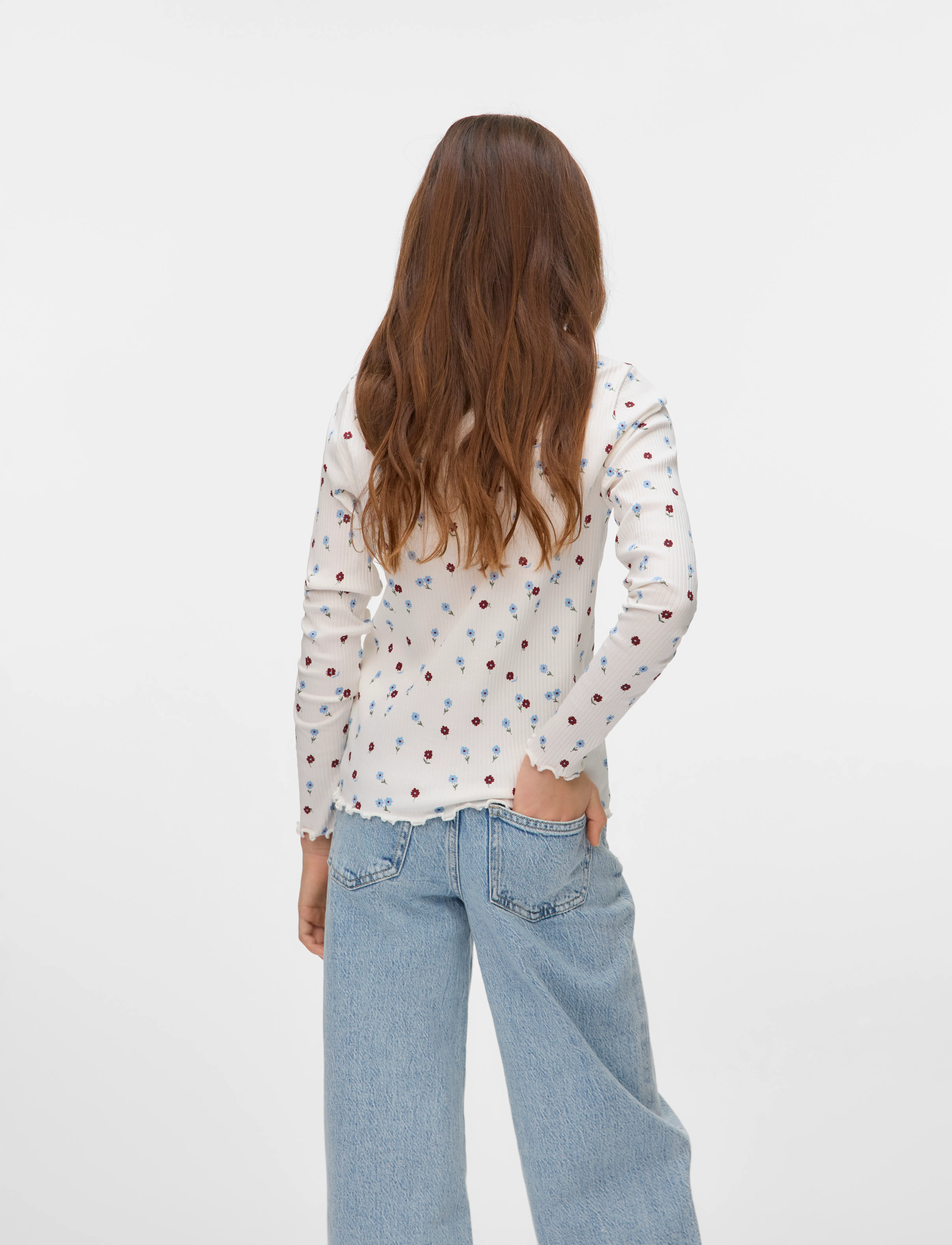 Vero Moda Girl - VMLAVENDER BLOOM LS TOP JRS GIRL - snow white - 4