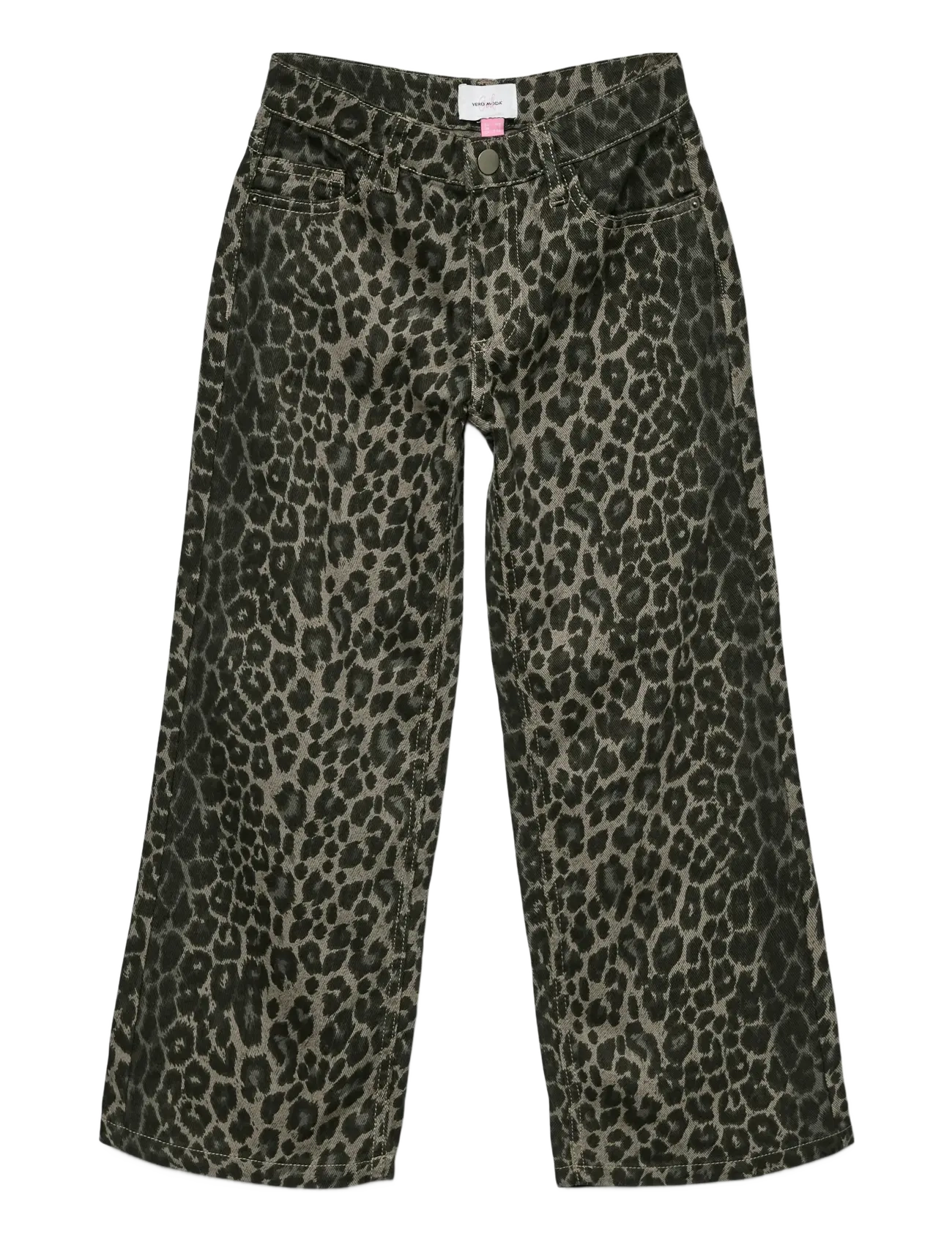 VMLENORA TESSA HR WIDE LEO JEANS GIRL - BRUSHED NICKEL