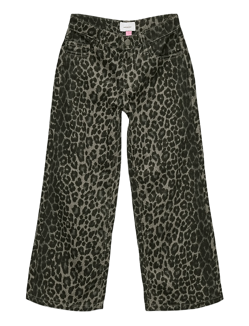 Vero Moda Girl - VMLENORA TESSA HR WIDE LEO JEANS GIRL - laia säärega teksad - brushed nickel - 1