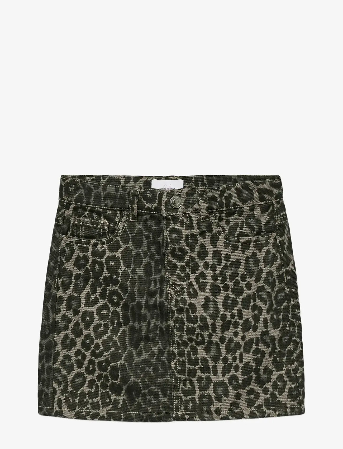 Vero Moda Girl - VMLENORA MR SHORT LEO SKIRT GIRL - jupes courtes - brushed nickel - 1